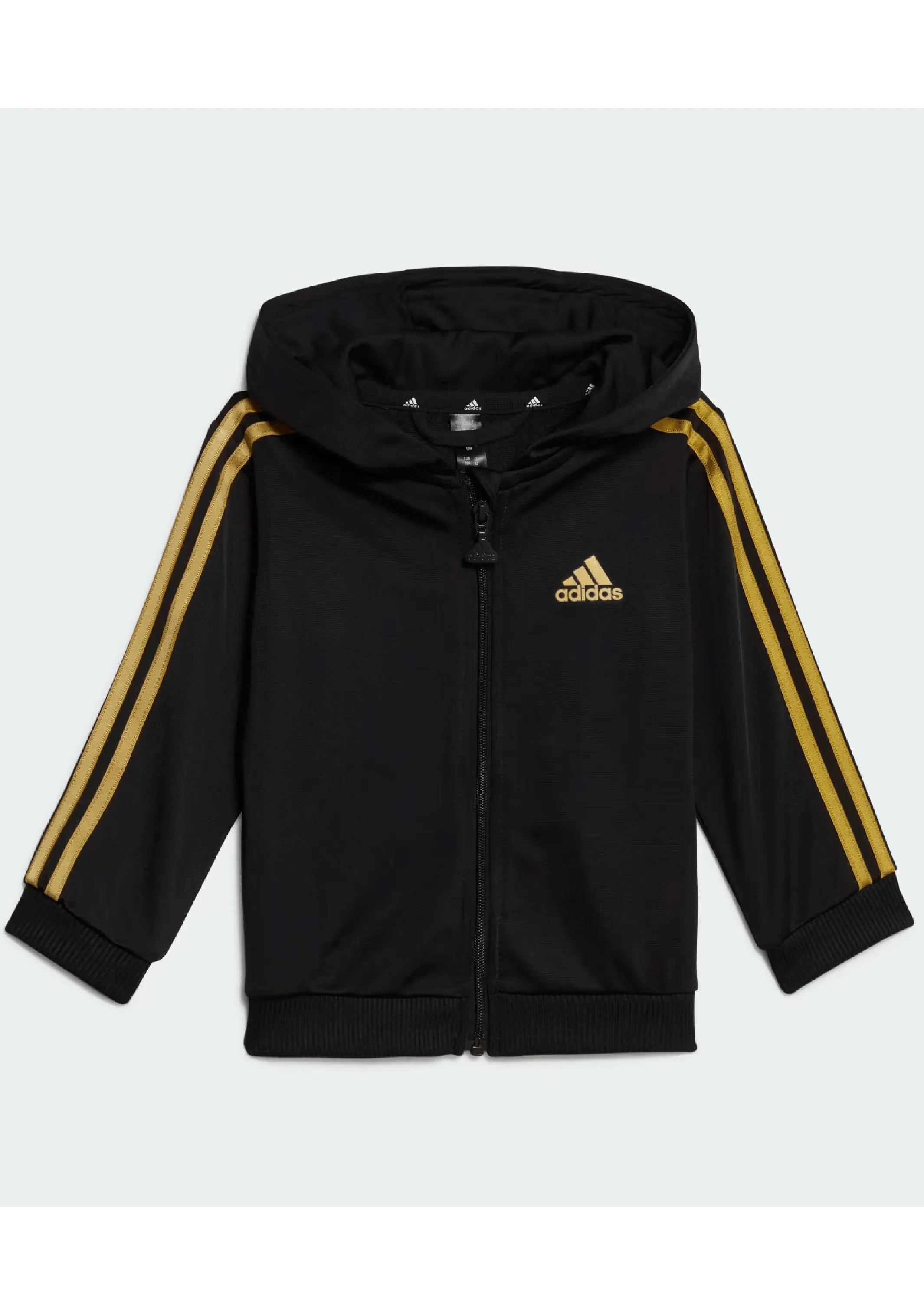 Adidas Infants Essentials Shiny Hooded Tracksuit