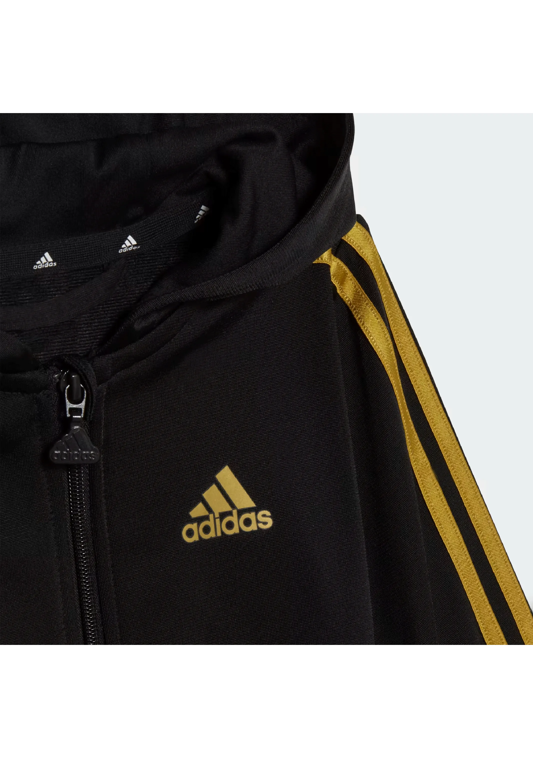 Adidas Infants Essentials Shiny Hooded Tracksuit