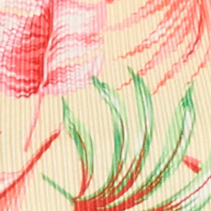 Almost Famous Plisse Tropical Print Pants