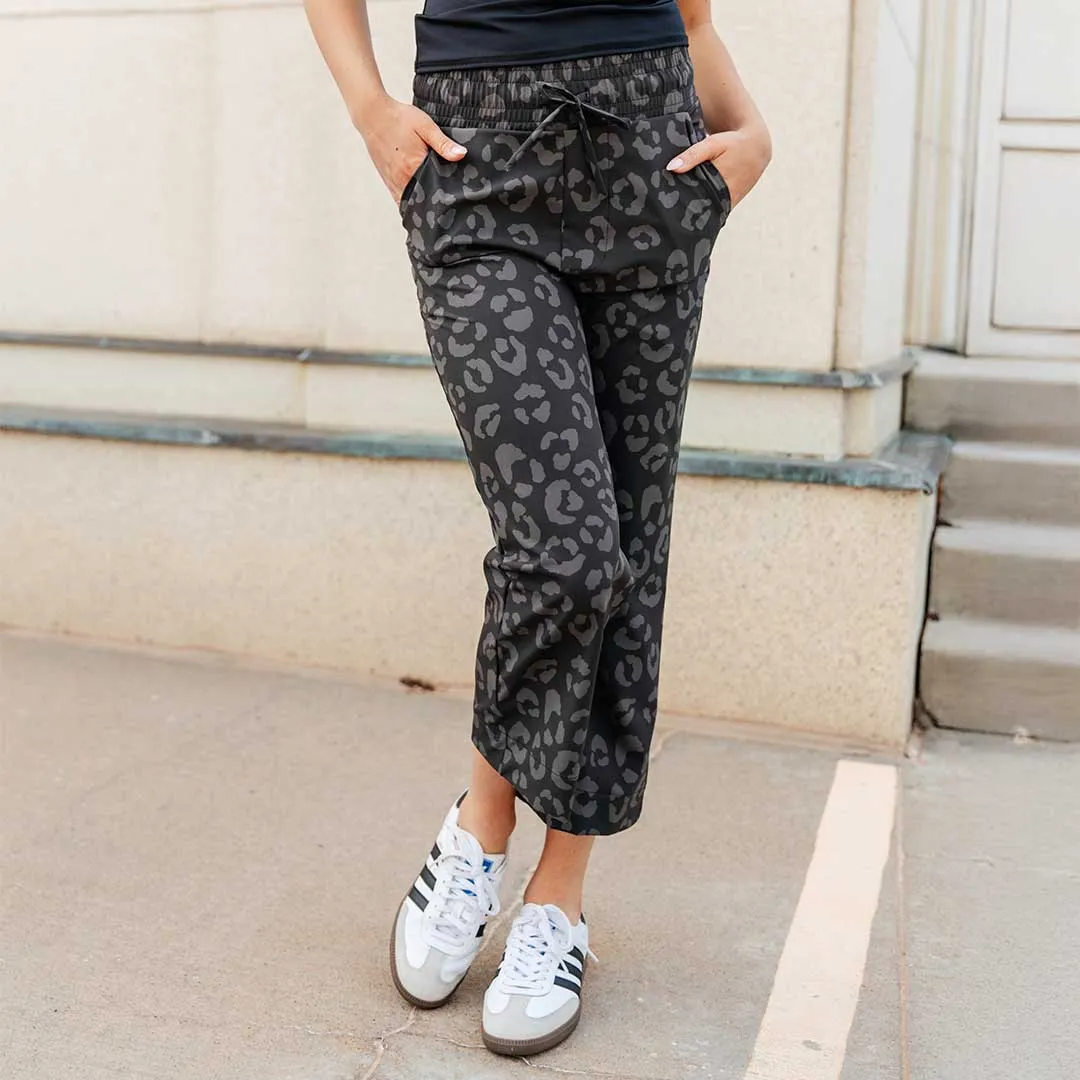 Audrey Wide Leg Pants, Leopard