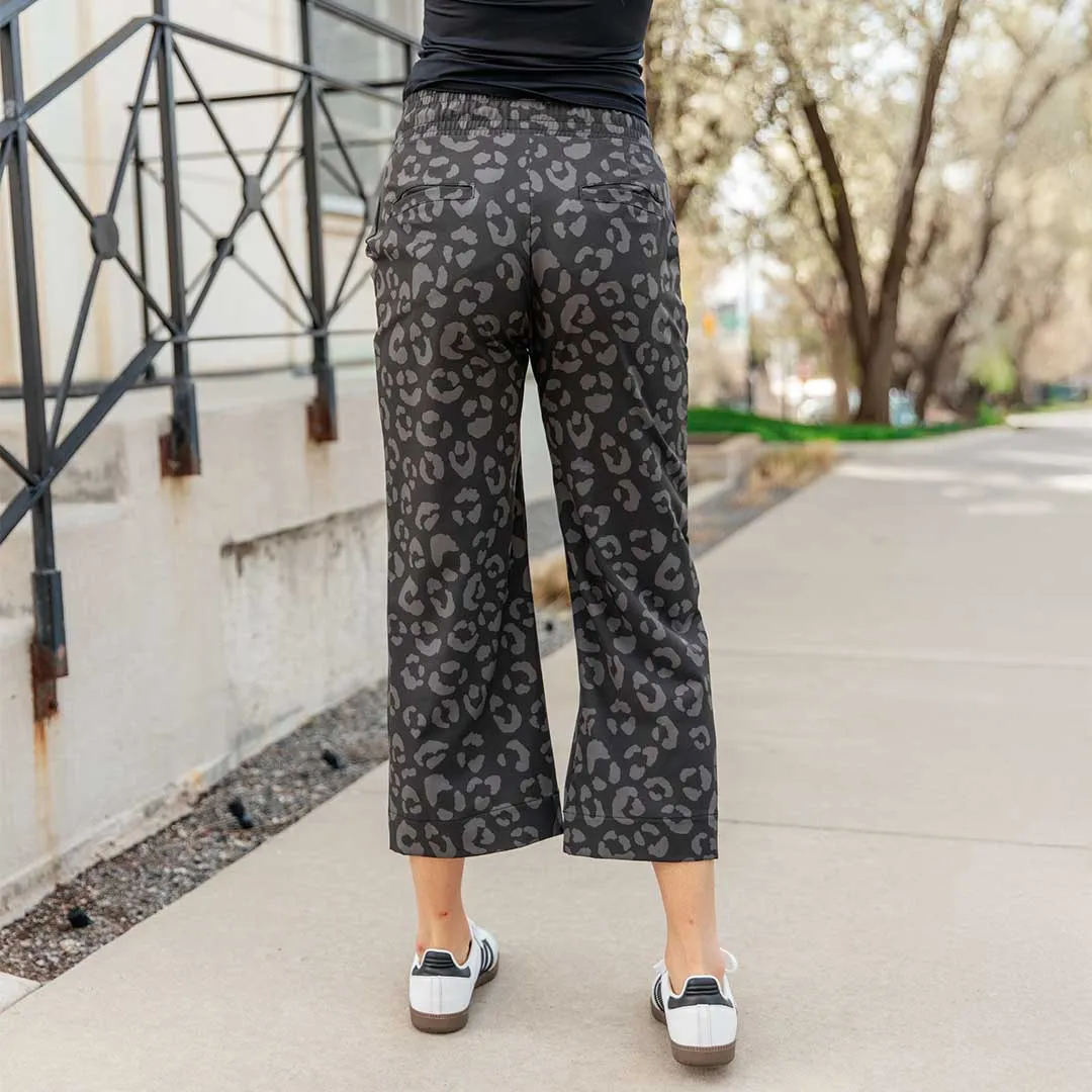 Audrey Wide Leg Pants, Leopard