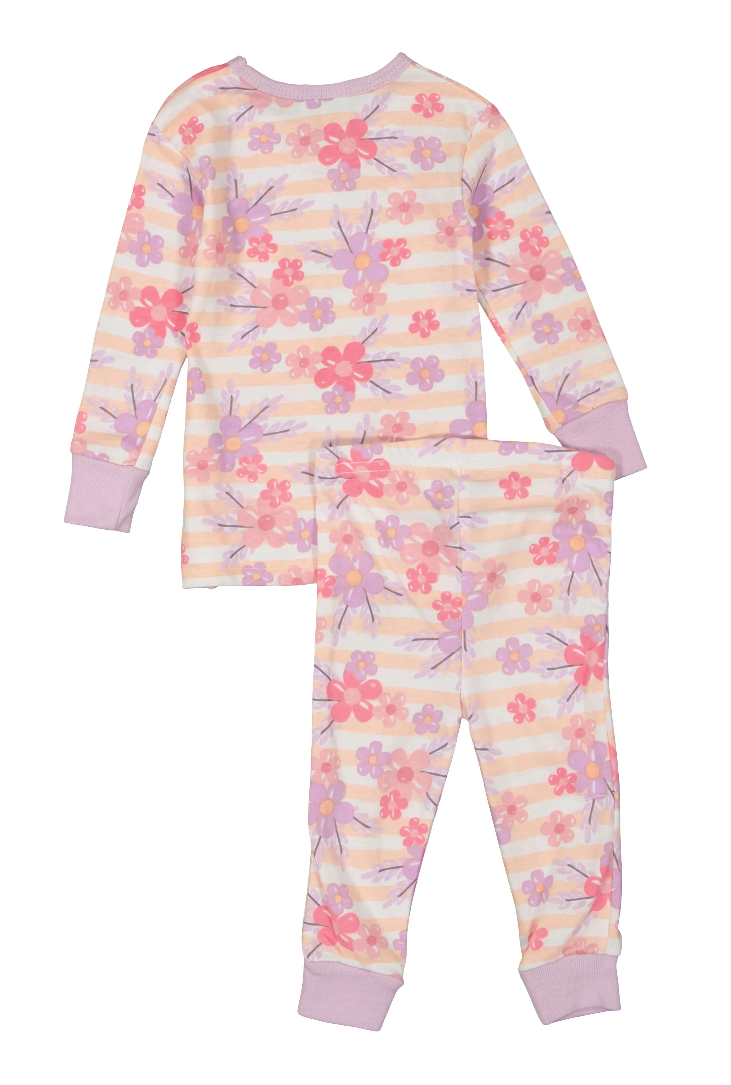 Baby Girls 12-24M Printed Pattern Pajama Top and Pants