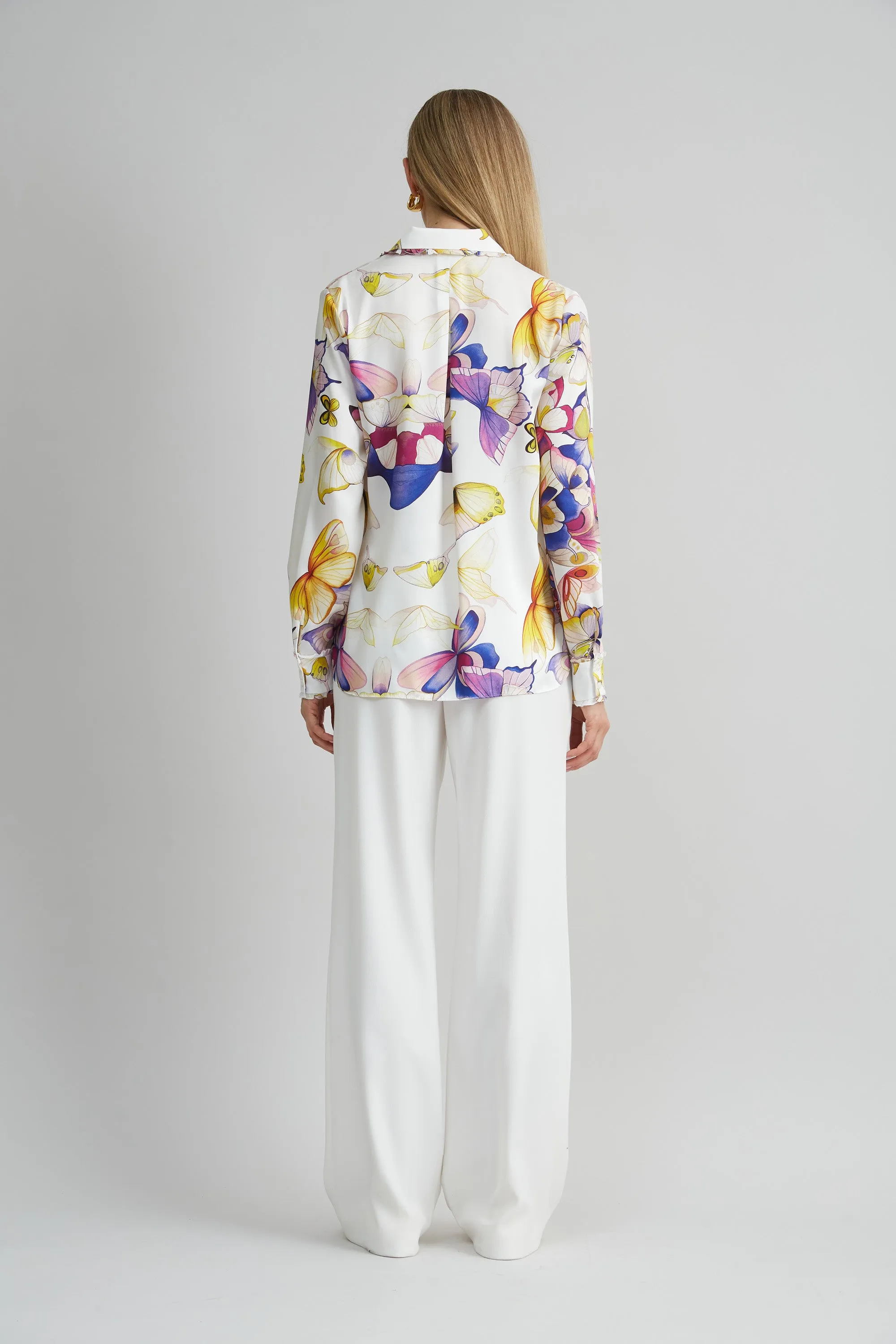 Butterfly Twill Button Down Shirt