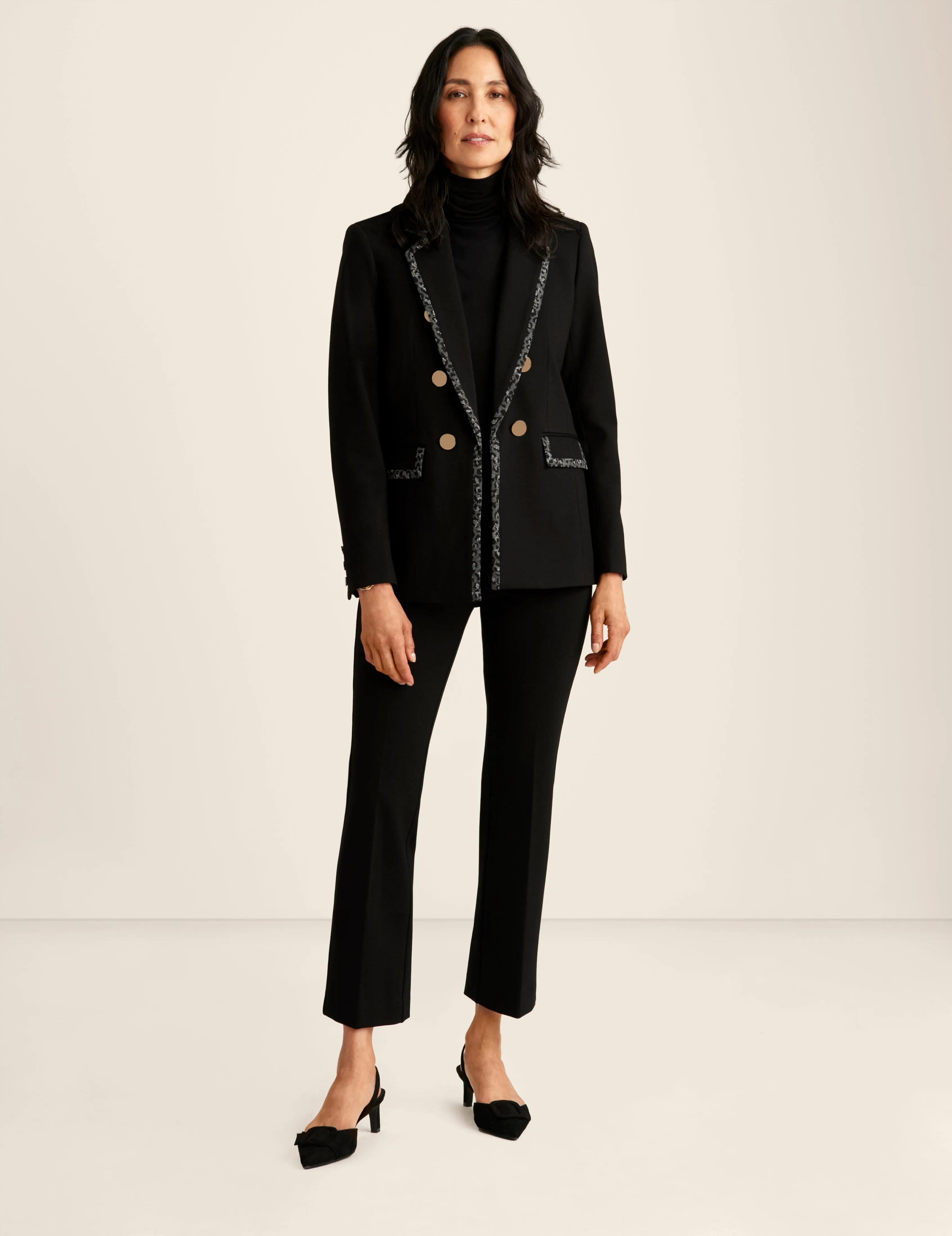 Compression Faux Double Breasted Jacket - Sale