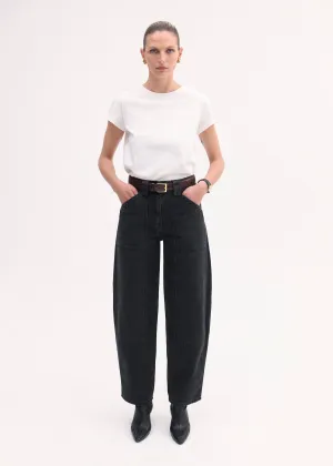 Denim Patch Pocket Pant - Black