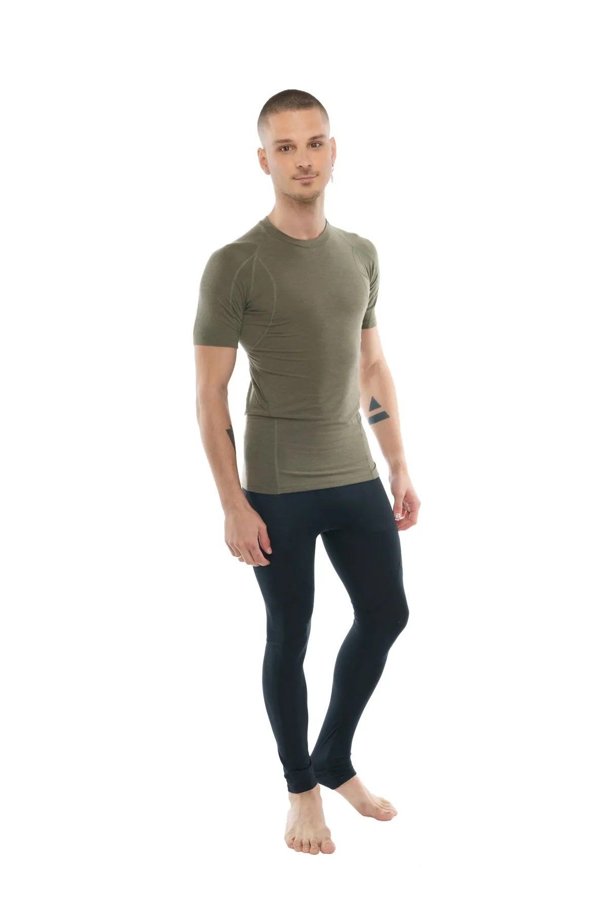 Designer Raglan Crew-Neck Tee (Olive Green)
