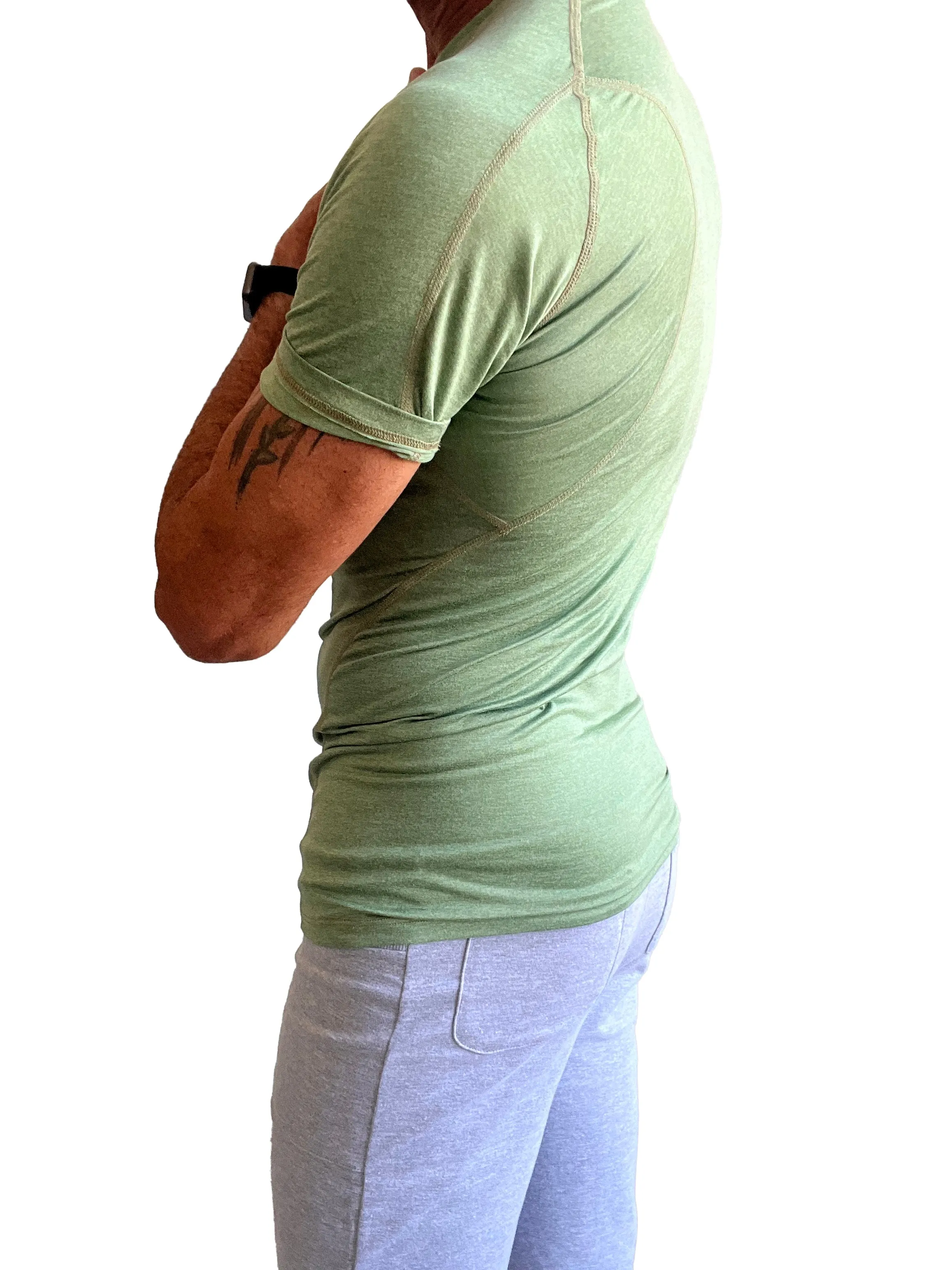 Designer Raglan Crew-Neck Tee (Sage Green)