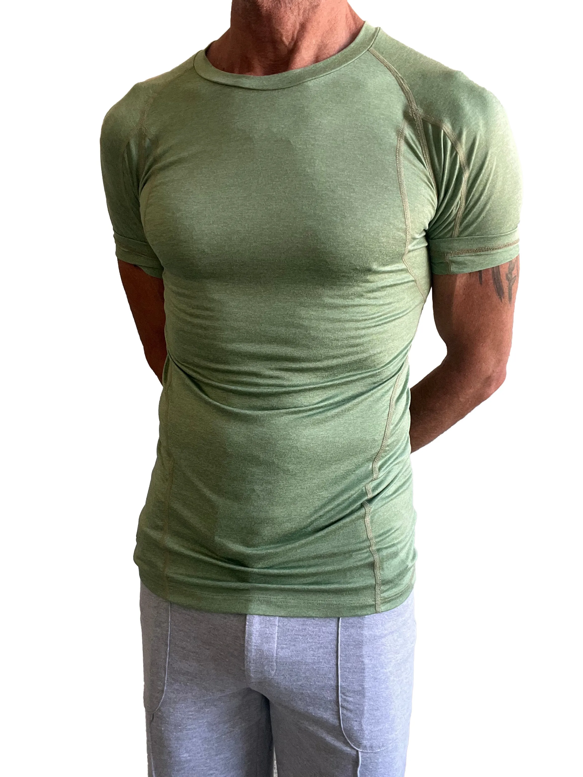 Designer Raglan Crew-Neck Tee (Sage Green)