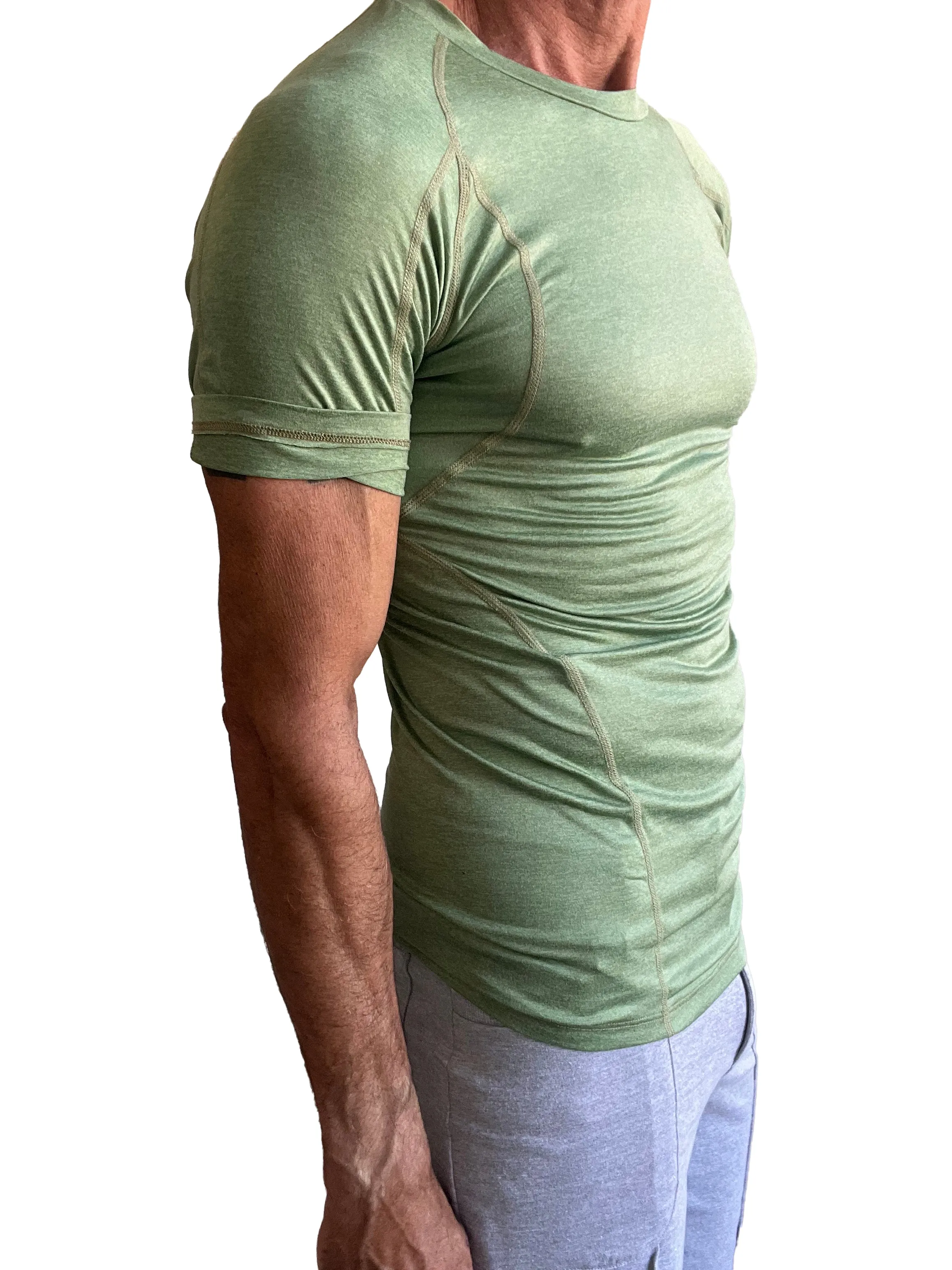 Designer Raglan Crew-Neck Tee (Sage Green)