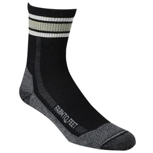 Farm to Feet Men's Socks - North Conway Lightweight 3/4 Crew, Black | 7058-001-BLK