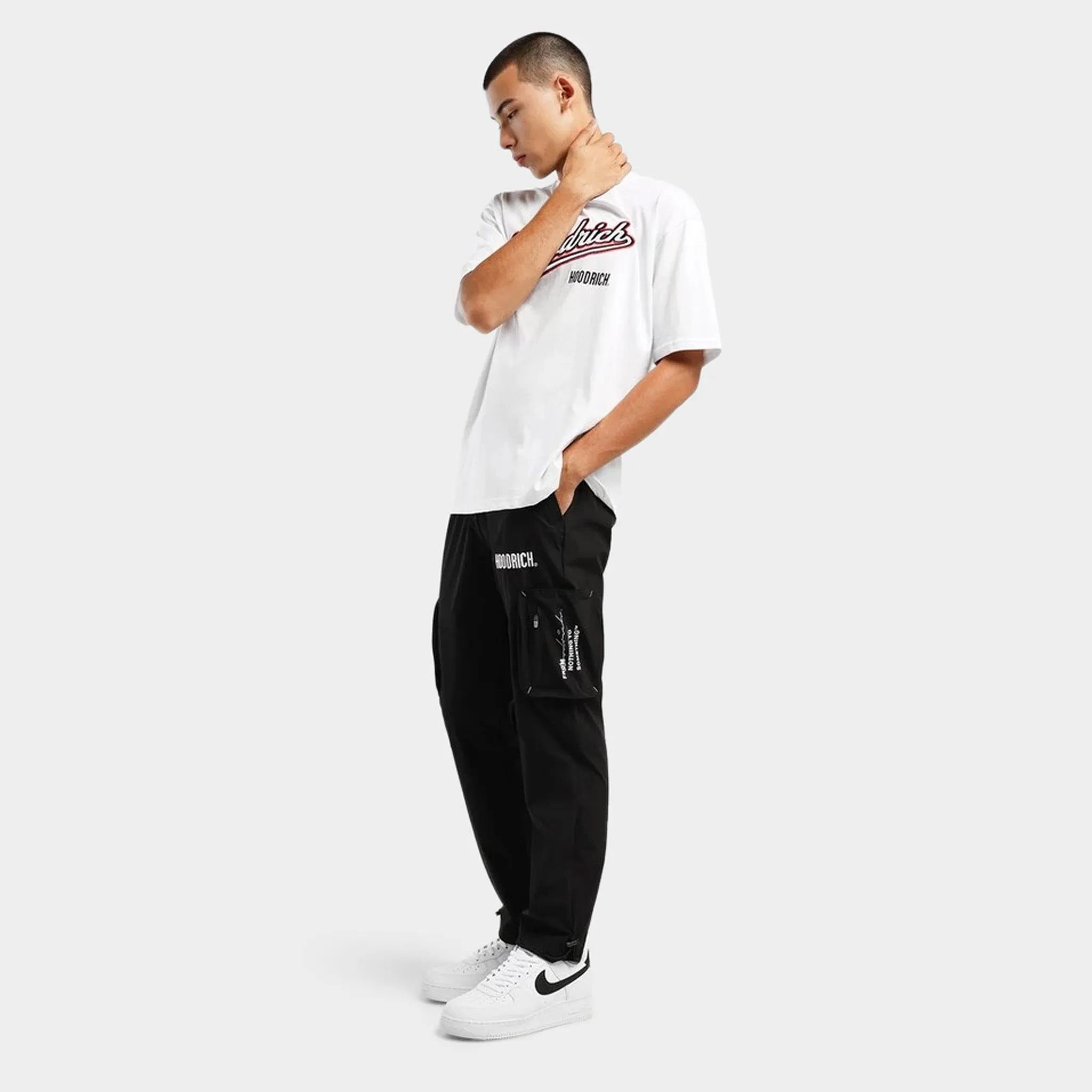 Hoodrich Coalition Woven Cargo Pants Black / White - Lychee