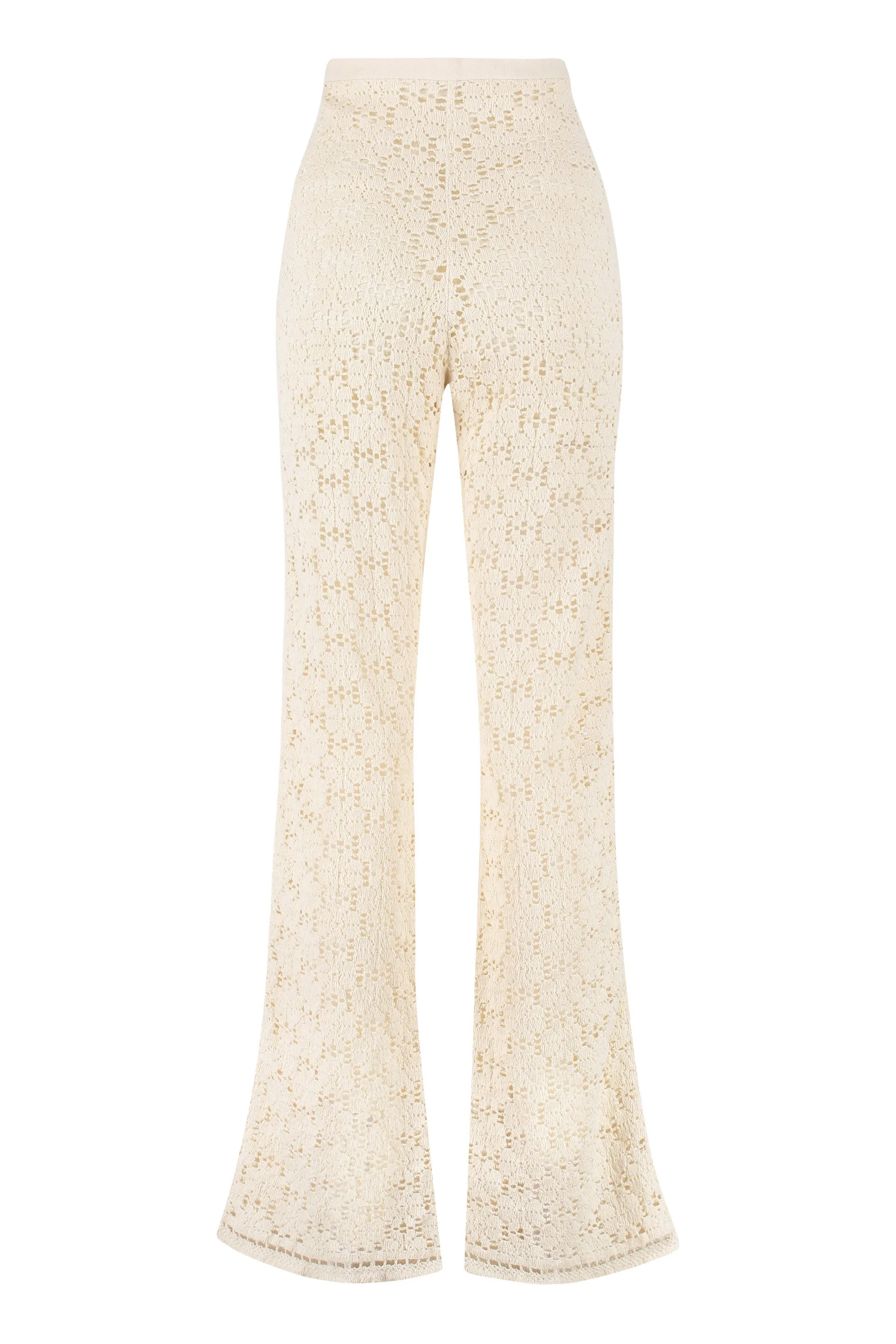Jil Sander Allover Embroidered High Waist Pants