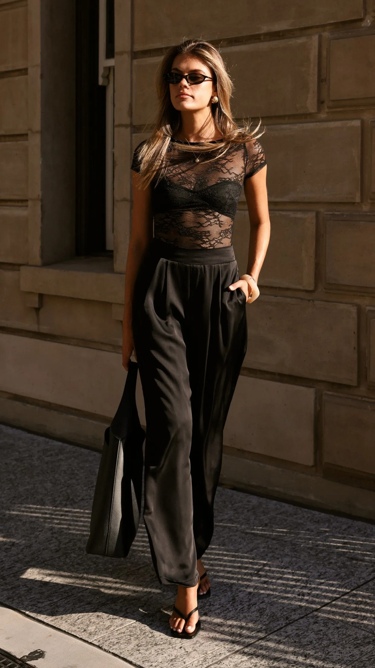 Kaylee Lace Top - Black