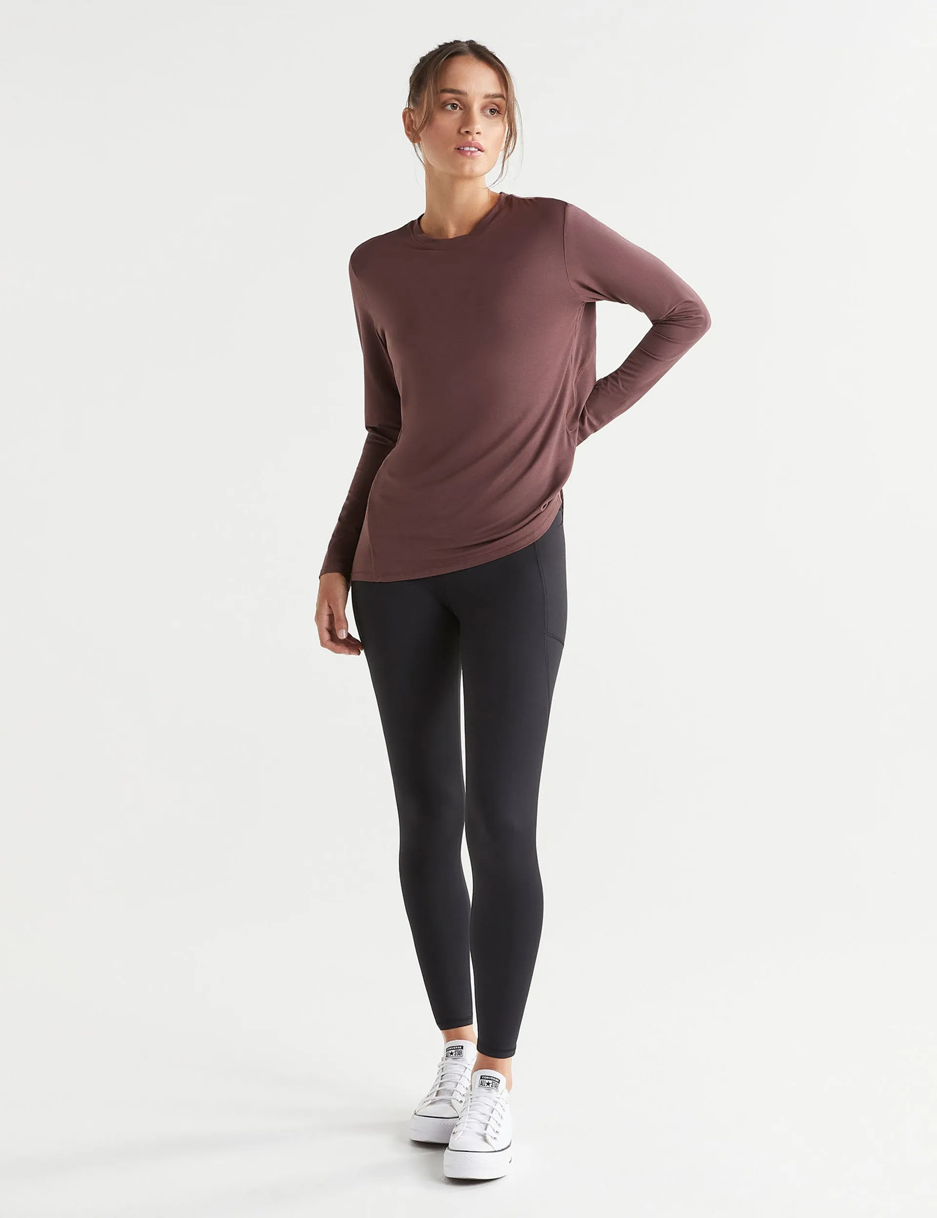 Kendall Long Sleeve Top - Burgundy