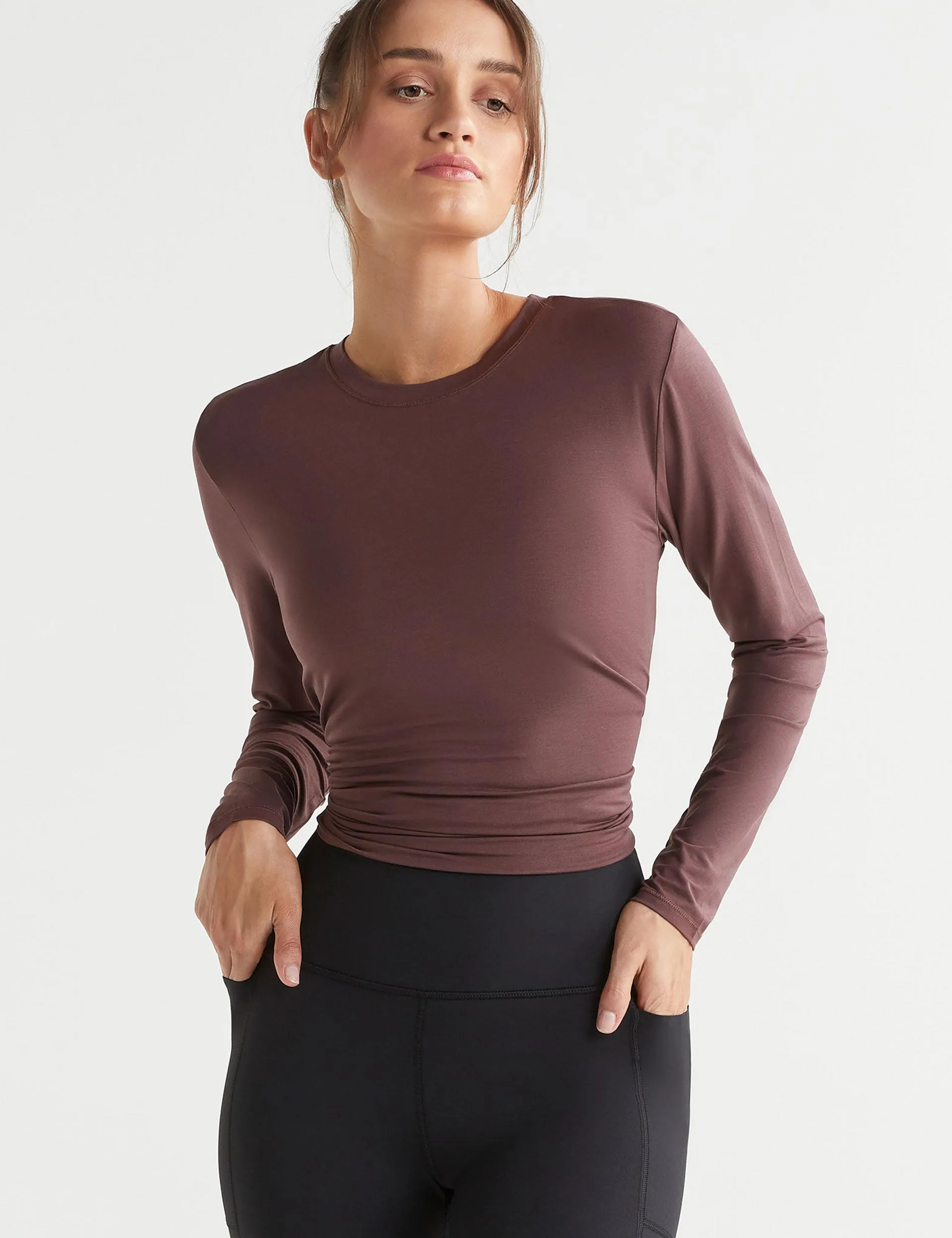 Kendall Long Sleeve Top - Burgundy