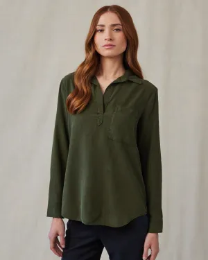 Long Sleeve Pullover Tunic - Italian Herb