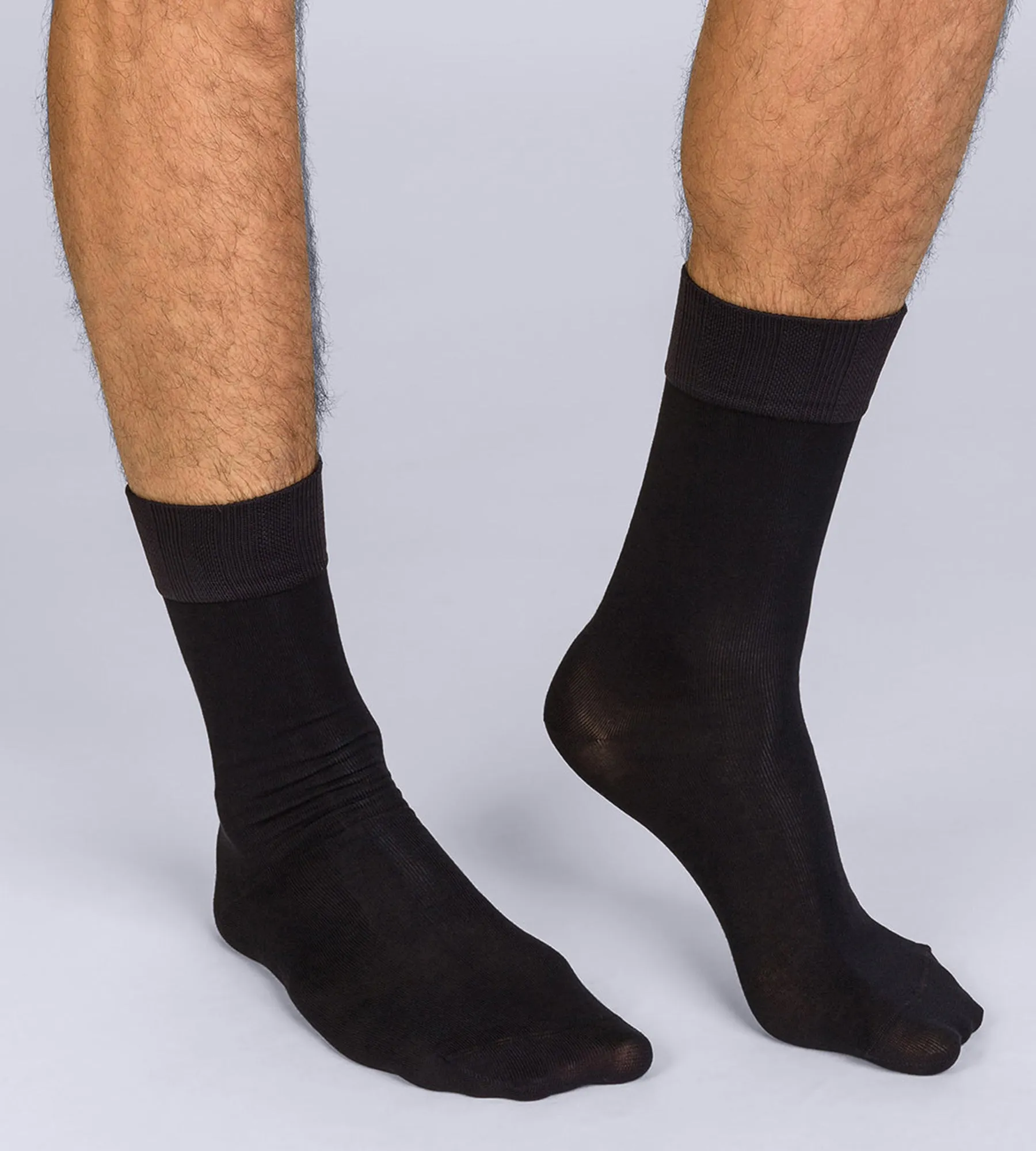 Lot de 2 mi-chaussettes noir Homme Soft Touch
