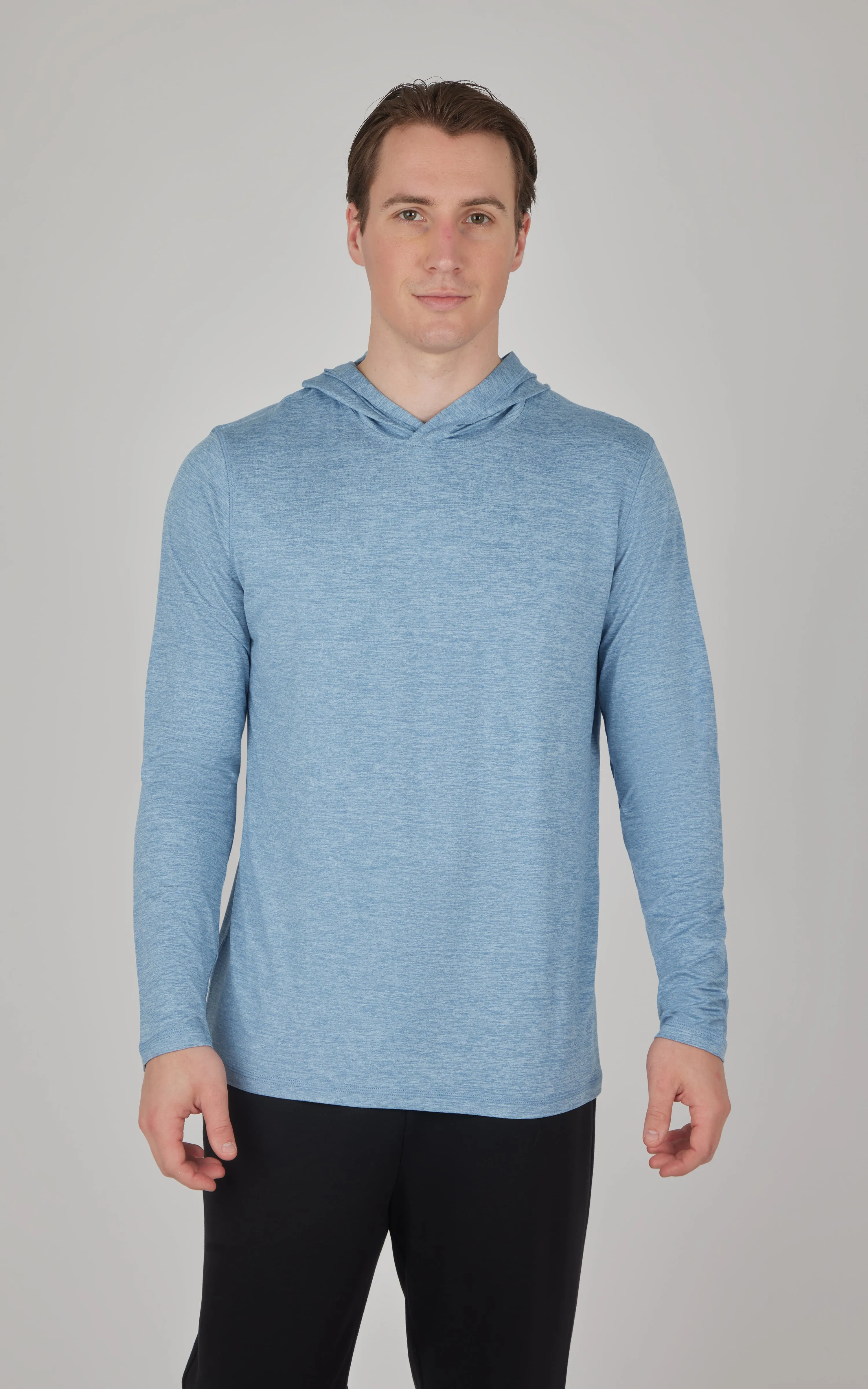 Men's Cationic Long Sleeve Hooded Shirt