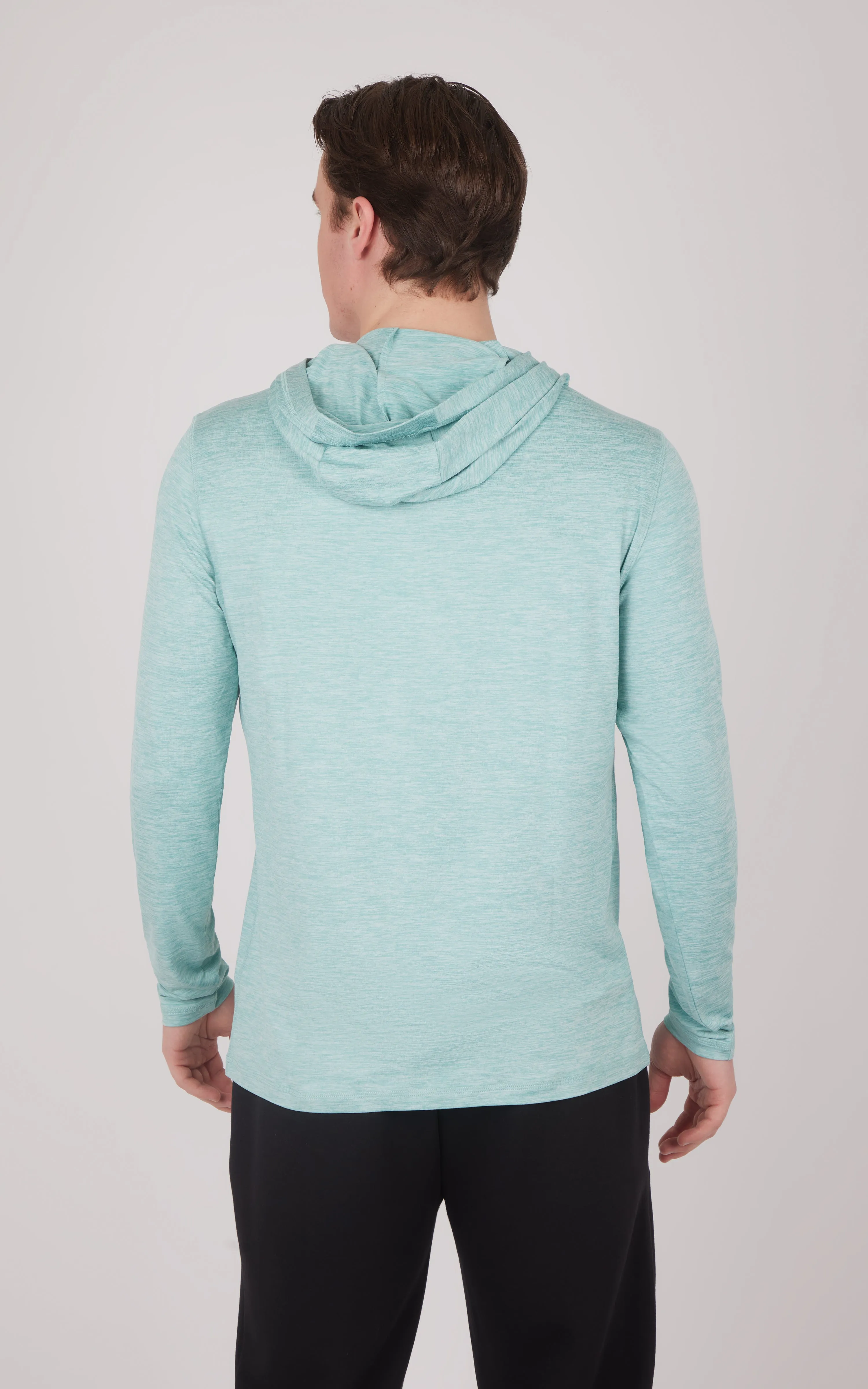 Men's Cationic Long Sleeve Hooded Shirt