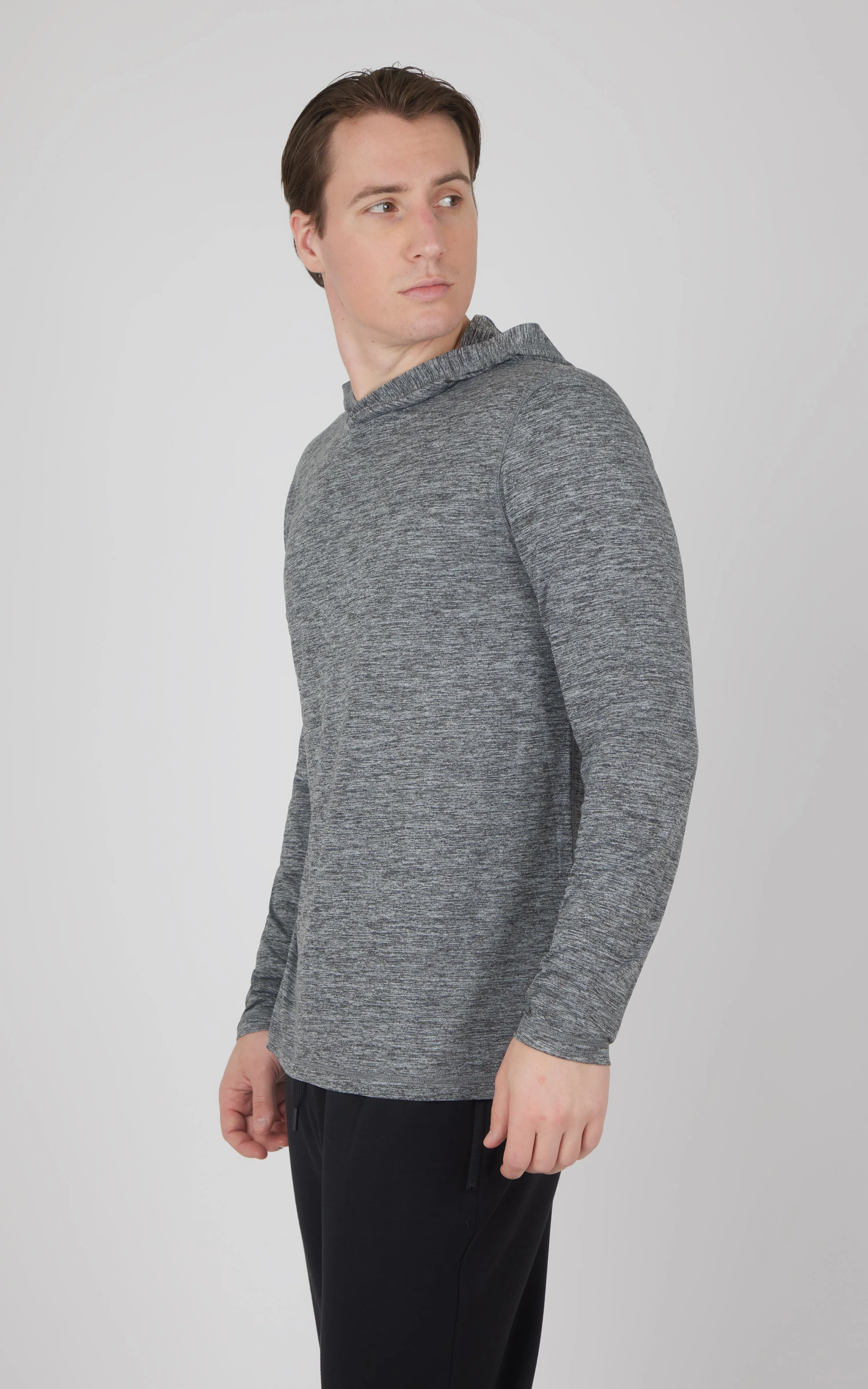 Men's Cationic Long Sleeve Hooded Shirt