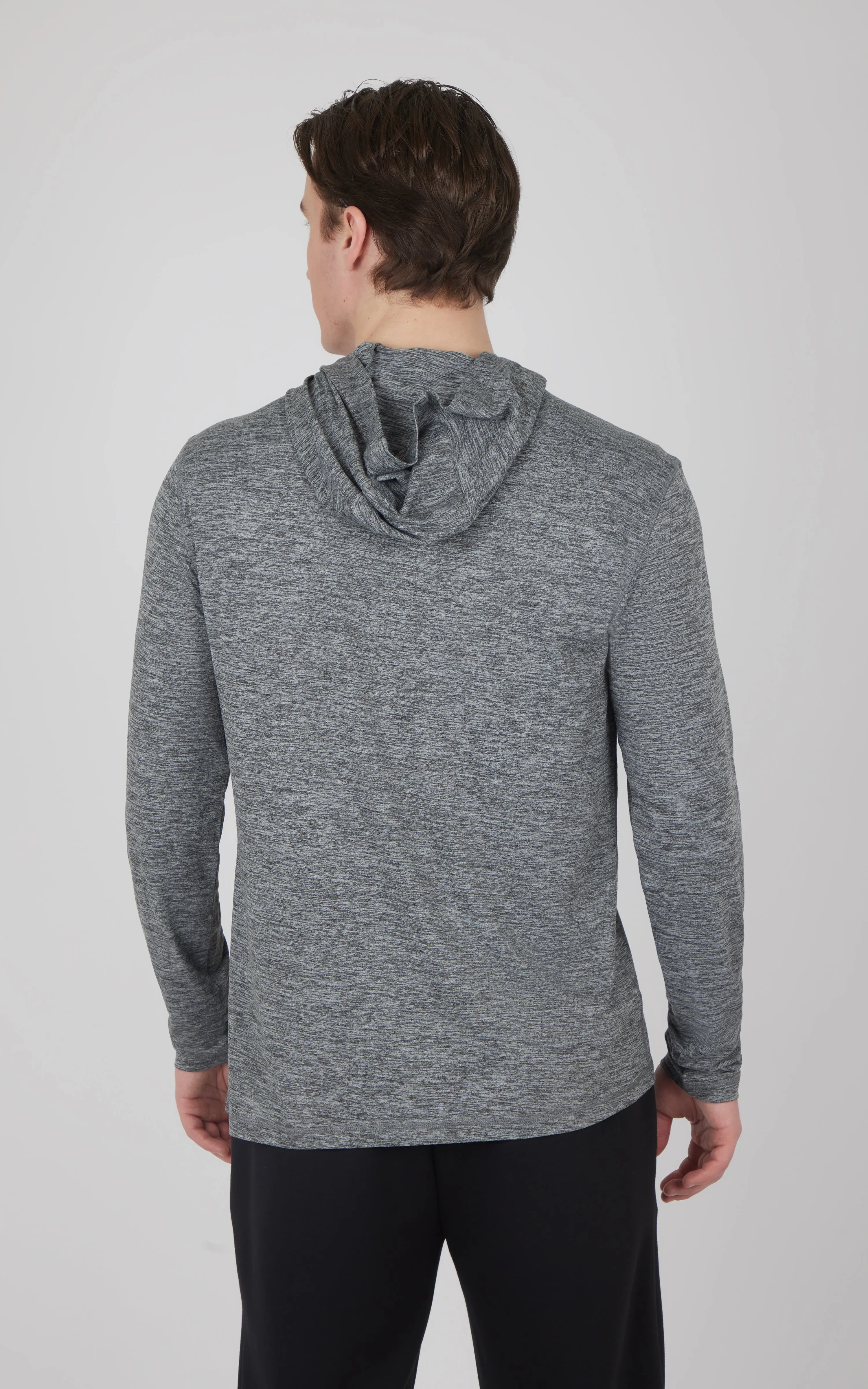 Men's Cationic Long Sleeve Hooded Shirt