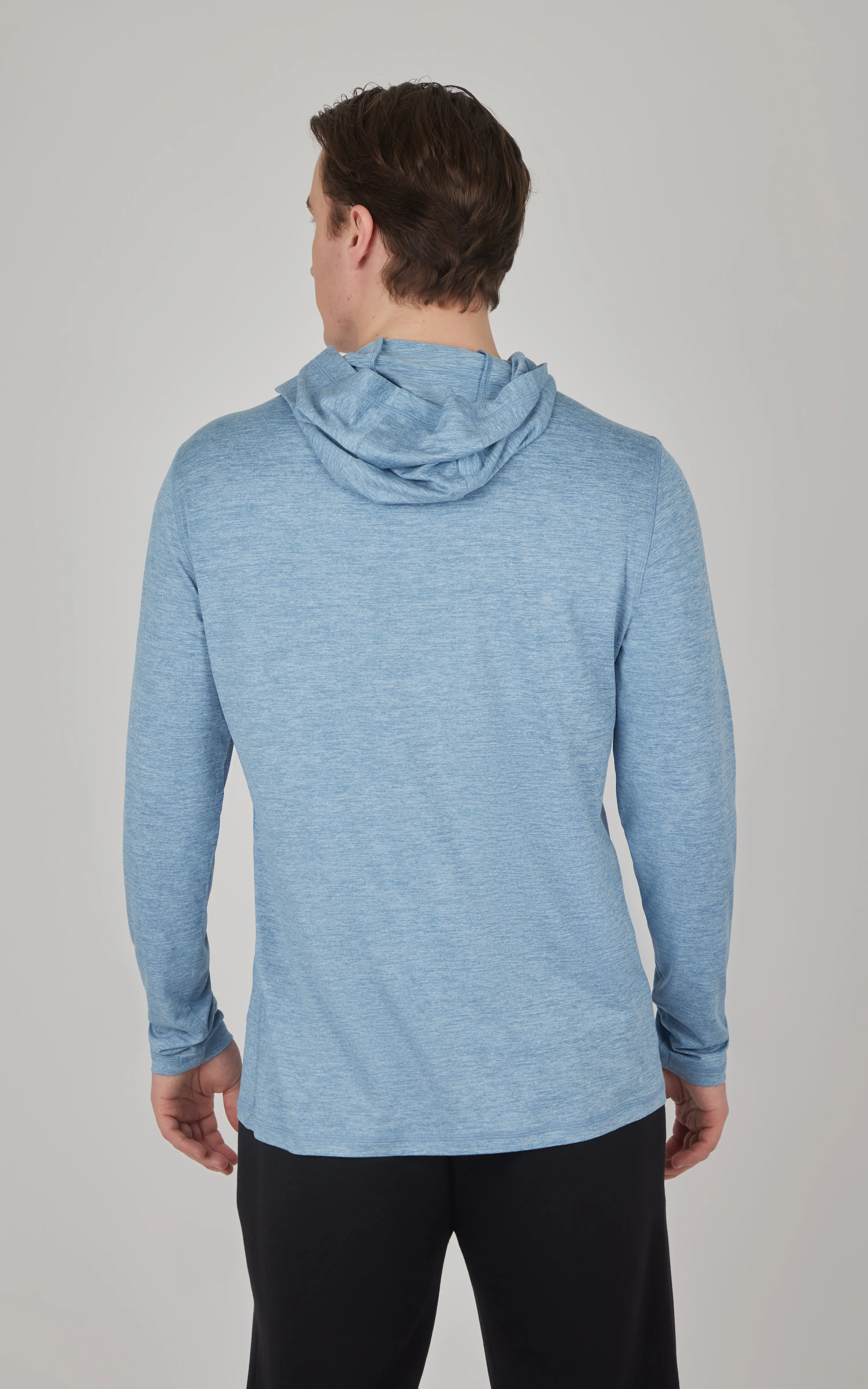Men's Cationic Long Sleeve Hooded Shirt