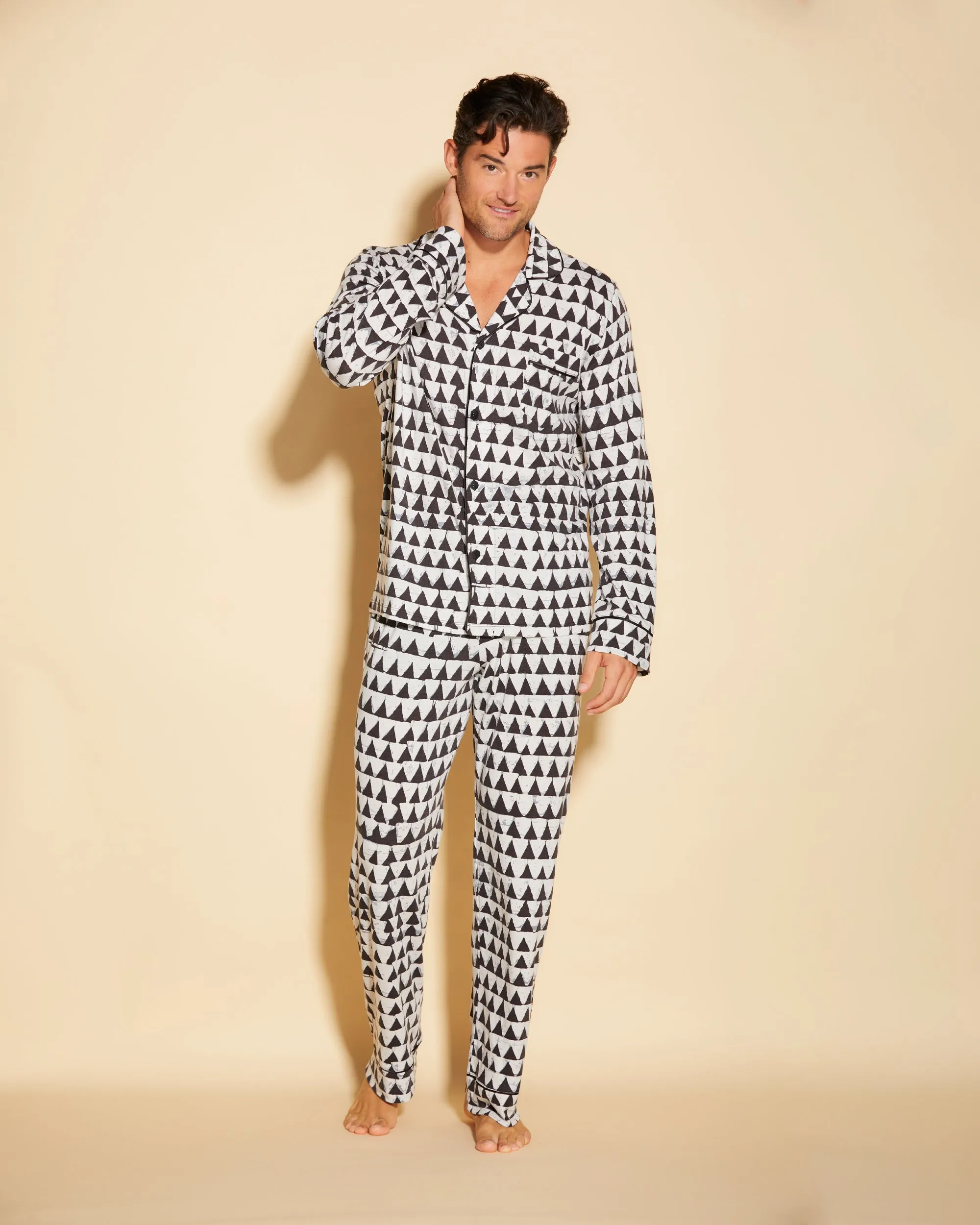 Men's Classic Long Sleeve Top & Pant Pajama Set