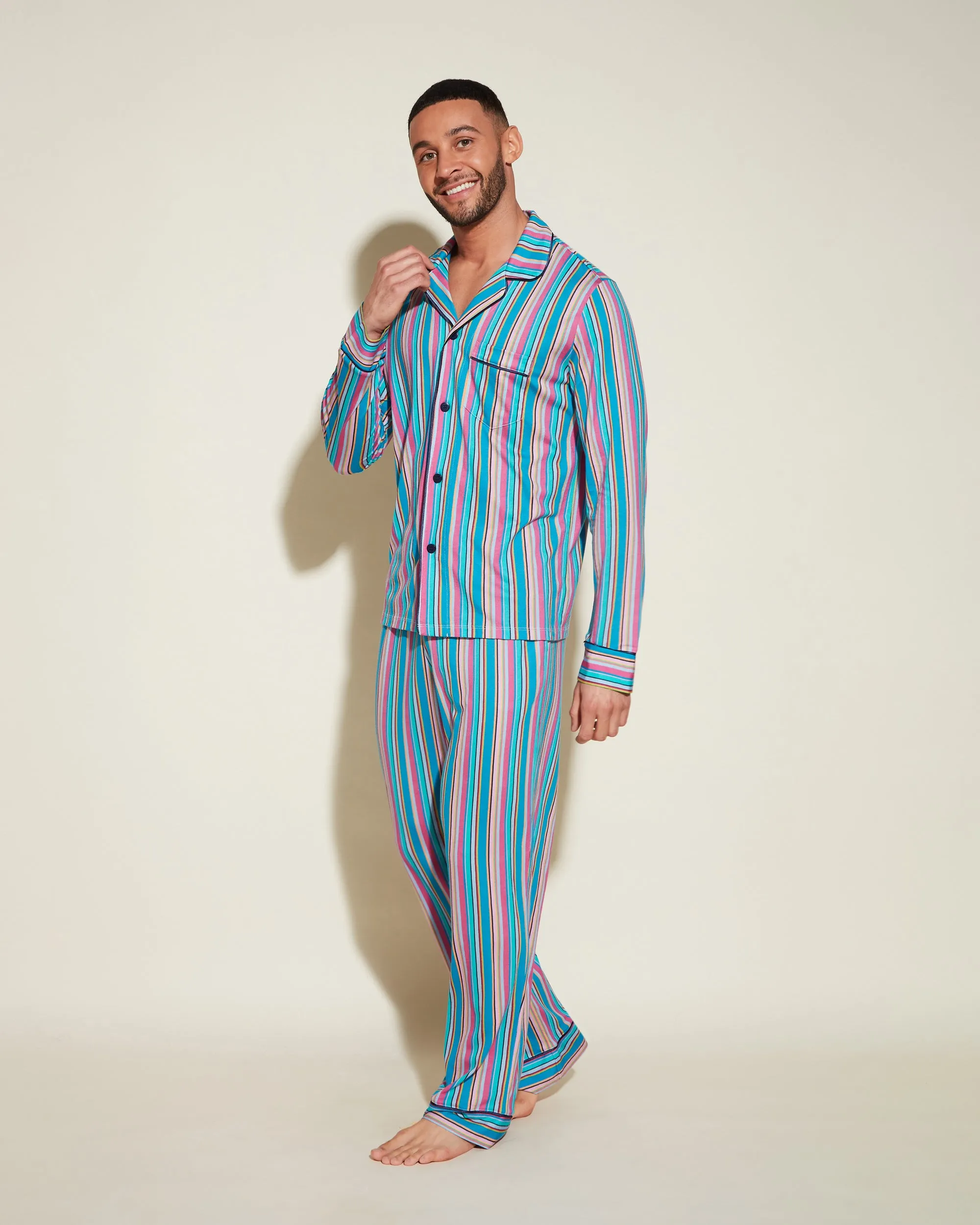 Men's Classic Long Sleeve Top & Pant Pajama Set