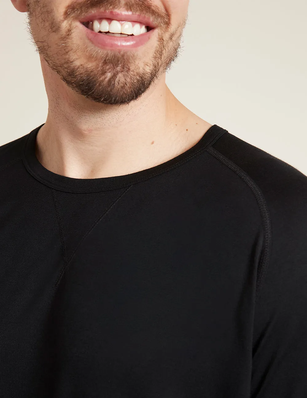 Men's Long Sleeve Sleep Tee - Black