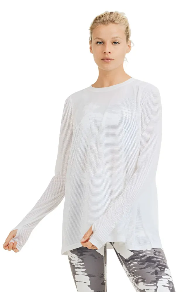 Mono B Mesh Long Sleeve Top AT2876