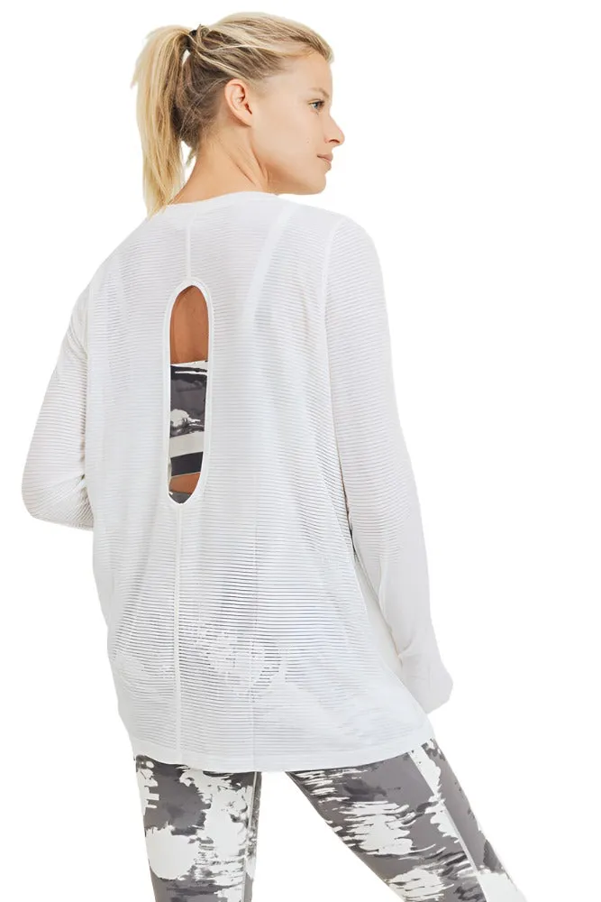 Mono B Mesh Long Sleeve Top AT2876