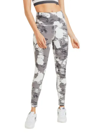 Mono B White Cloud  Print Highwaist Leggings APH2938