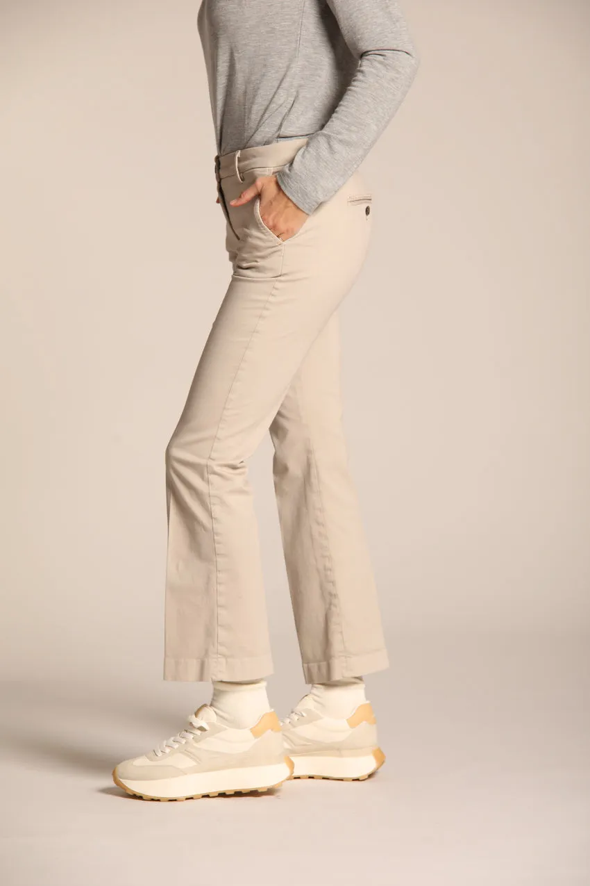 New York Trumpet women's chino pants in satin slim fit 