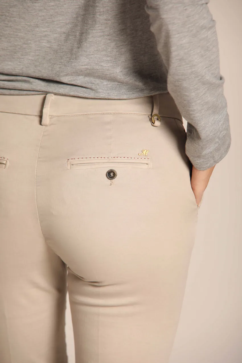 New York Trumpet women's chino pants in satin slim fit 