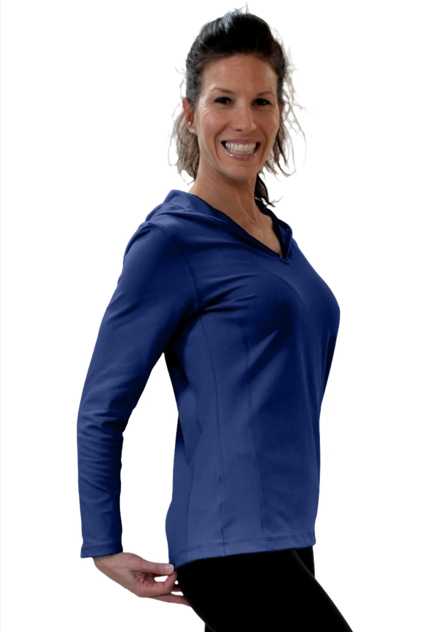 One Step Ahead Simple Hoodie Brushed Supplex 20150