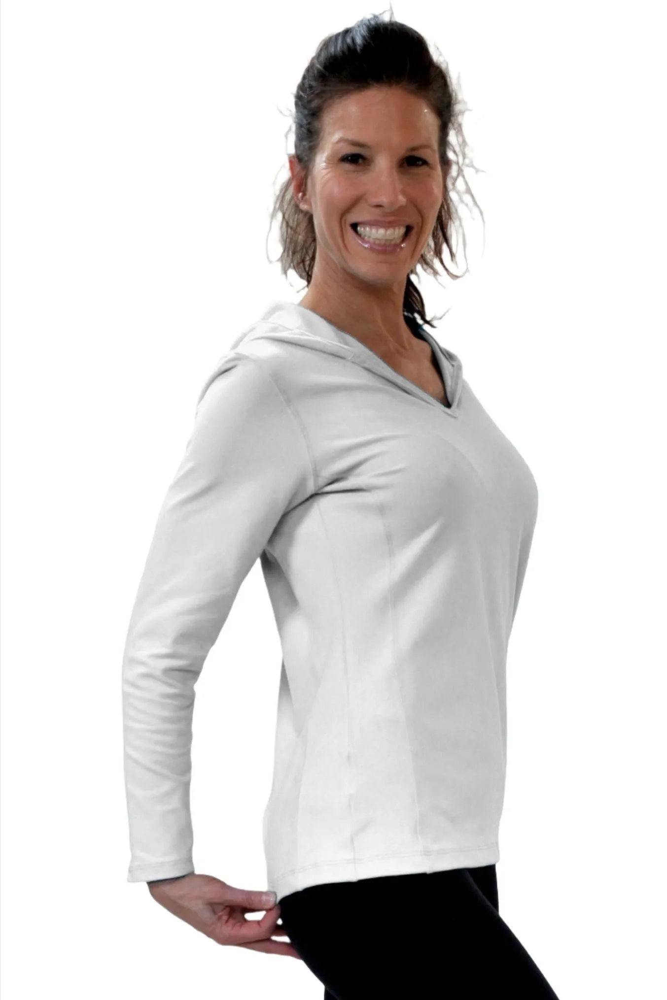 One Step Ahead Simple Hoodie Brushed Supplex 20150