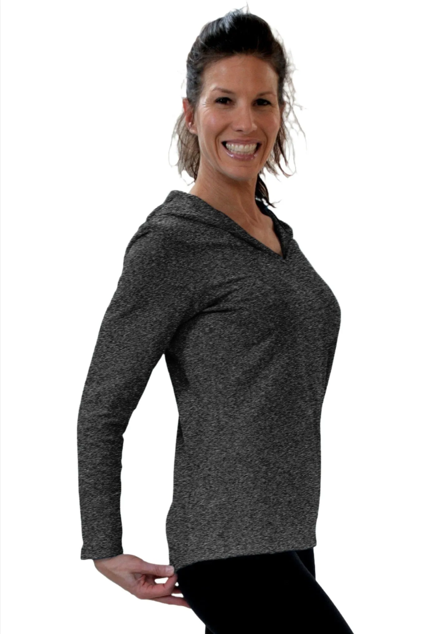 One Step Ahead Simple Hoodie Brushed Supplex 20150