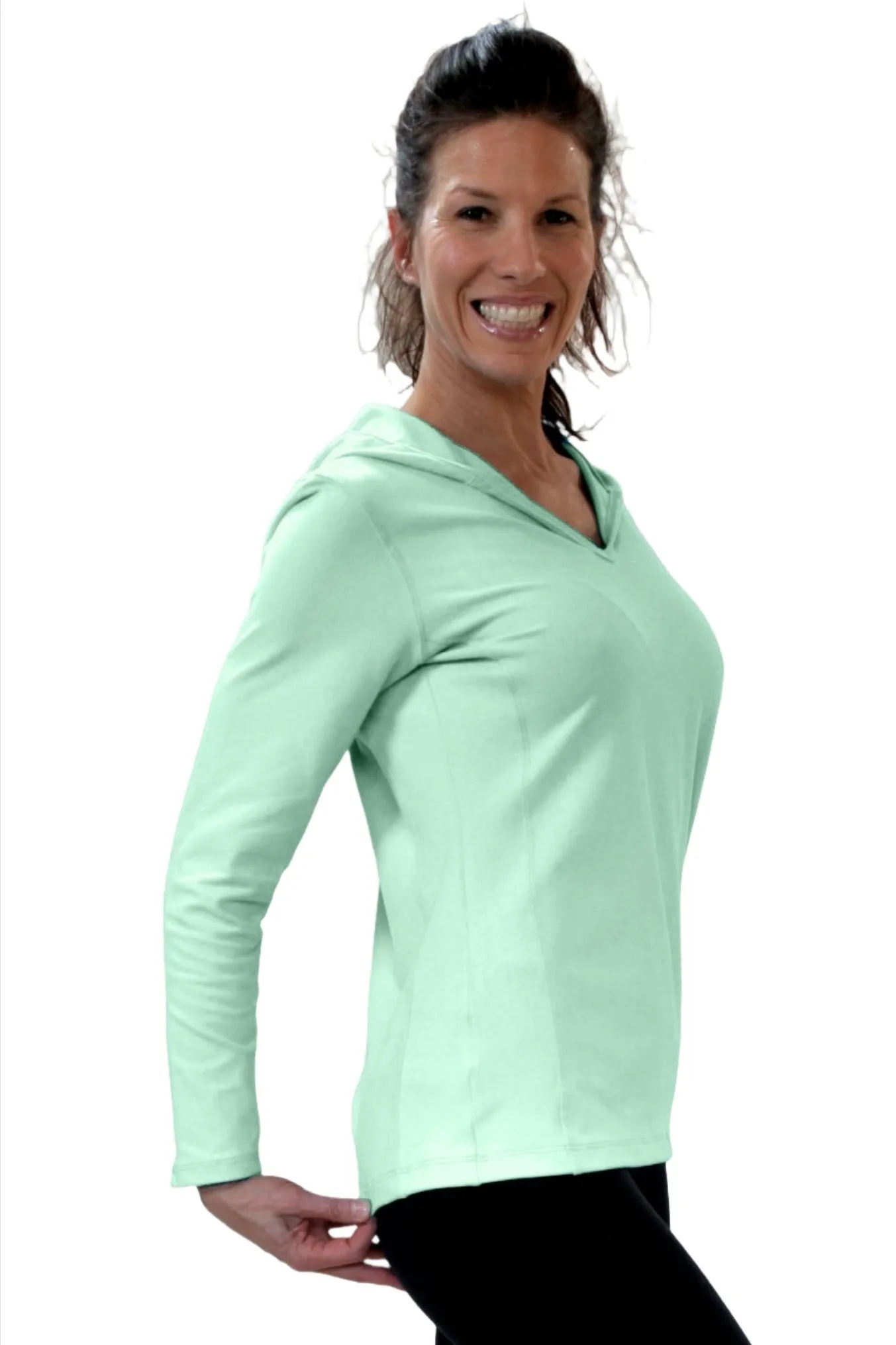 One Step Ahead Simple Hoodie Brushed Supplex 20150