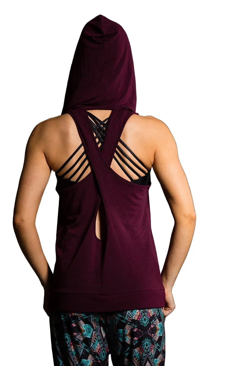 Onzie Hot Yoga Wear X Back Hoodie 606