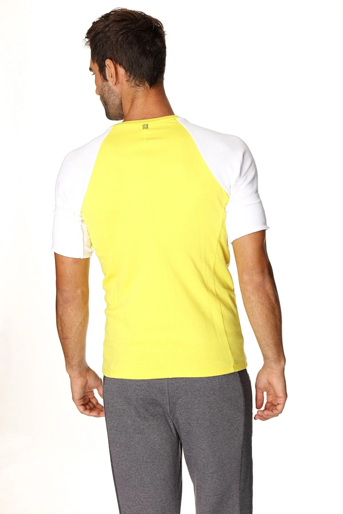 Raglan Virtual Crew Neck (Tropic Yellow w/White)