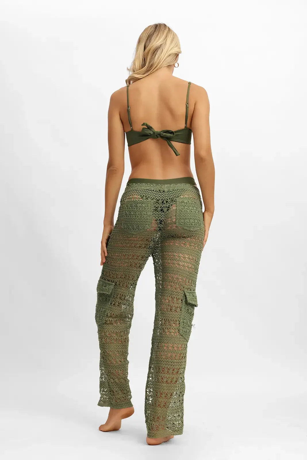 Regina Cargo Pants / Basil Smash FINAL SALE