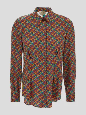 Salvatore Ferragamo Long-Sleeve Printed Shirt