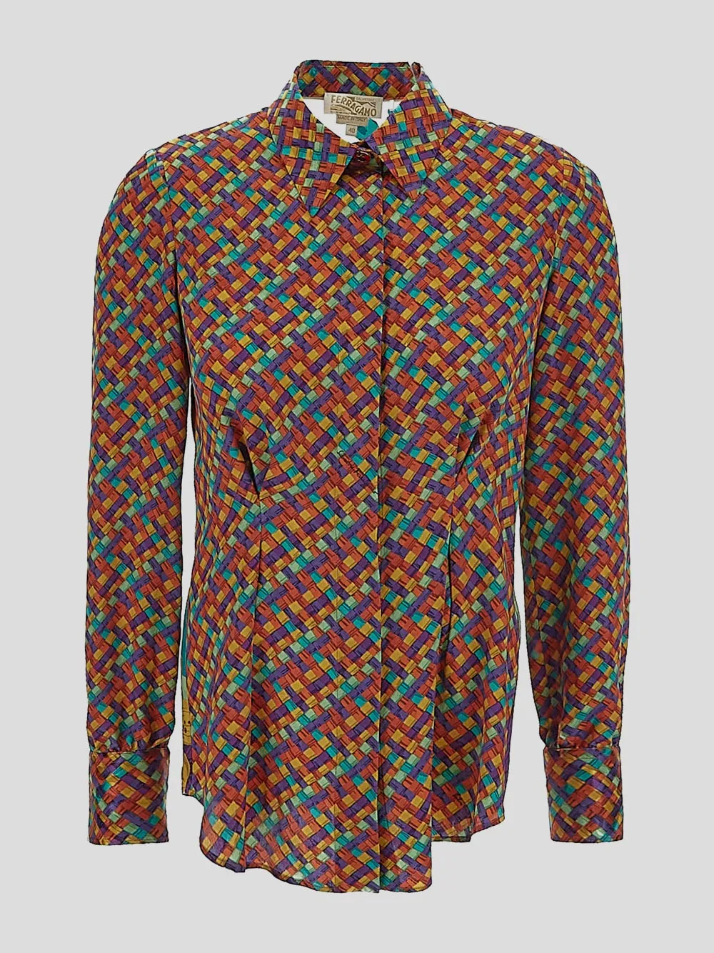 Salvatore Ferragamo Long-Sleeve Printed Shirt