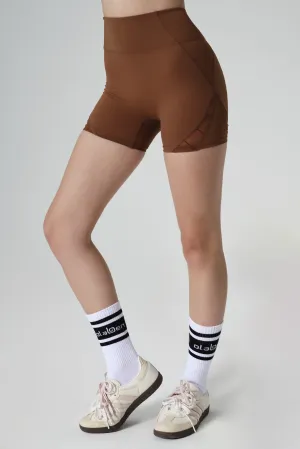 Silas Monogram Shorts - Gingerbread