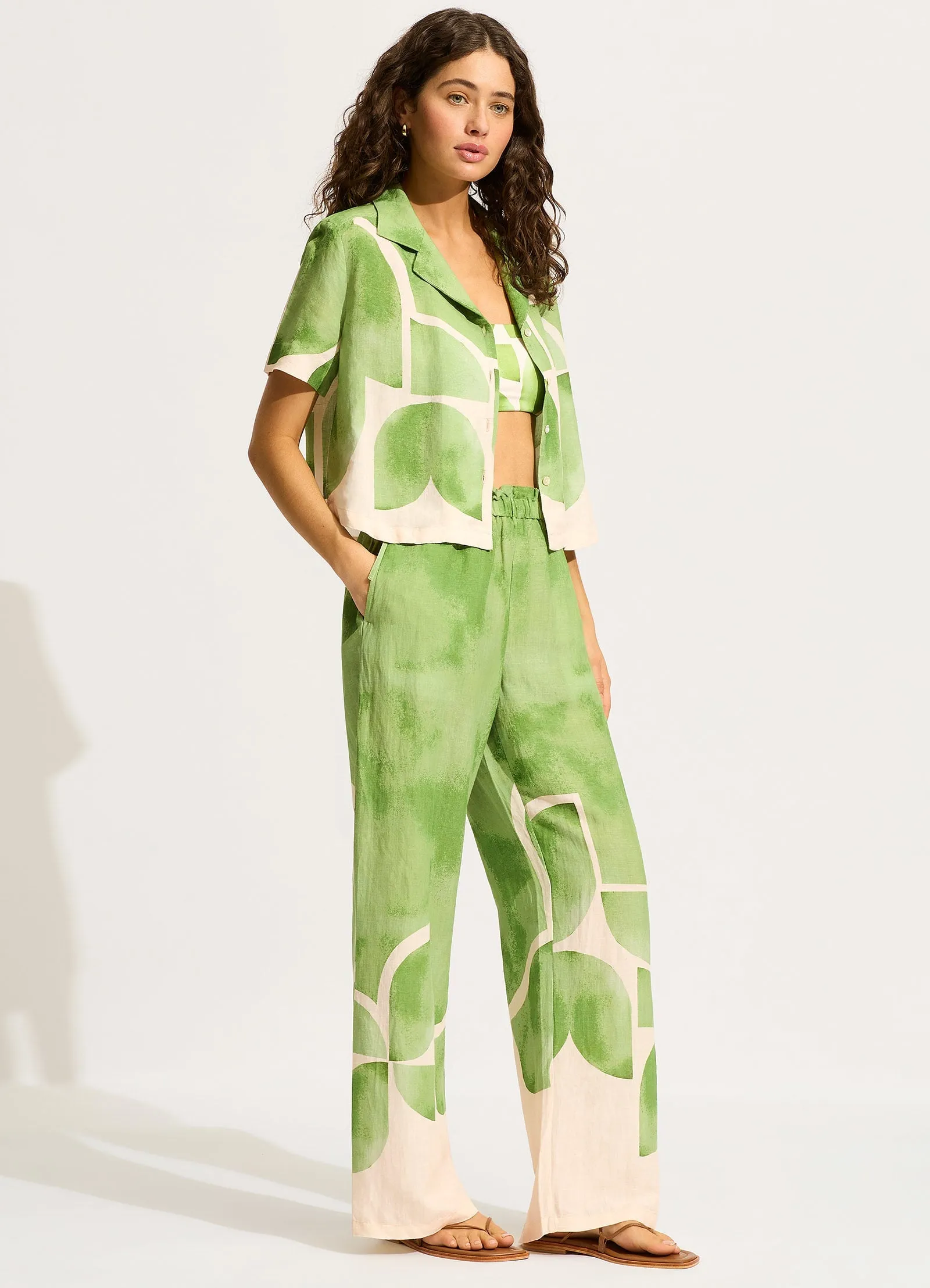 Sunray Drawstring Pant - Sage