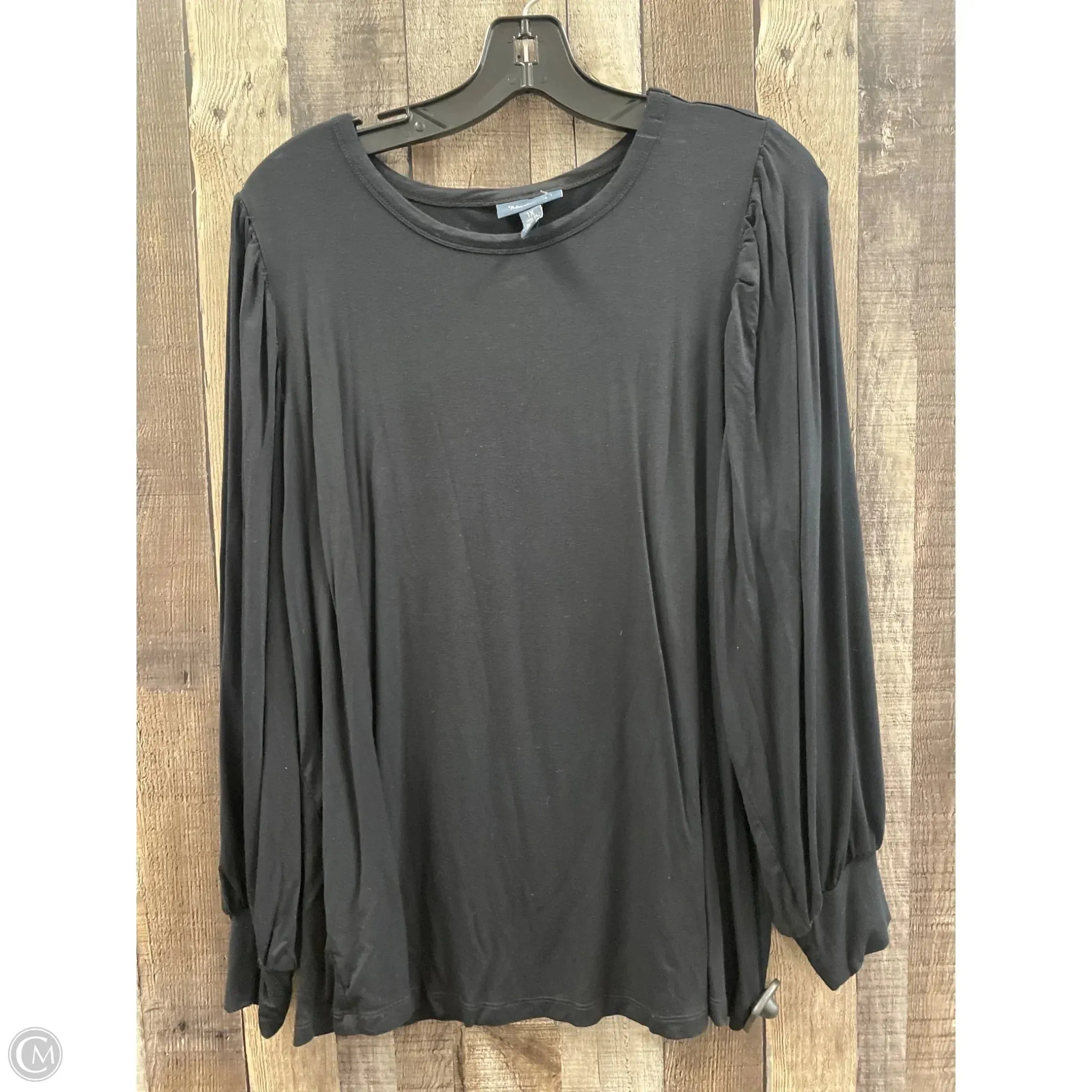 Top Long Sleeve By Modcloth In Black, Size: 1x