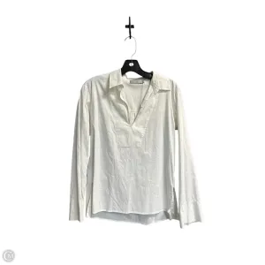 Top Long Sleeve By Vince In White, Size: S