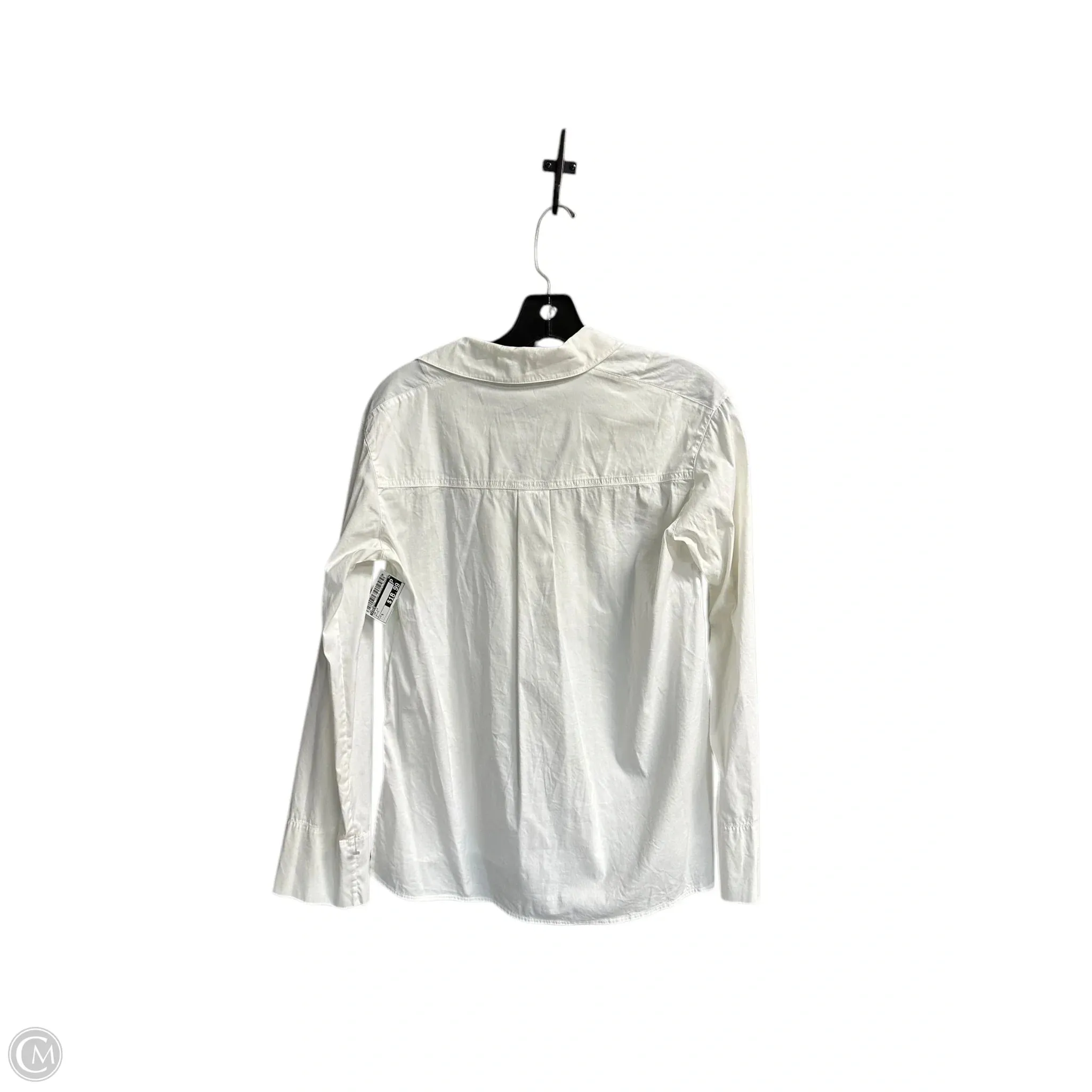 Top Long Sleeve By Vince In White, Size: S