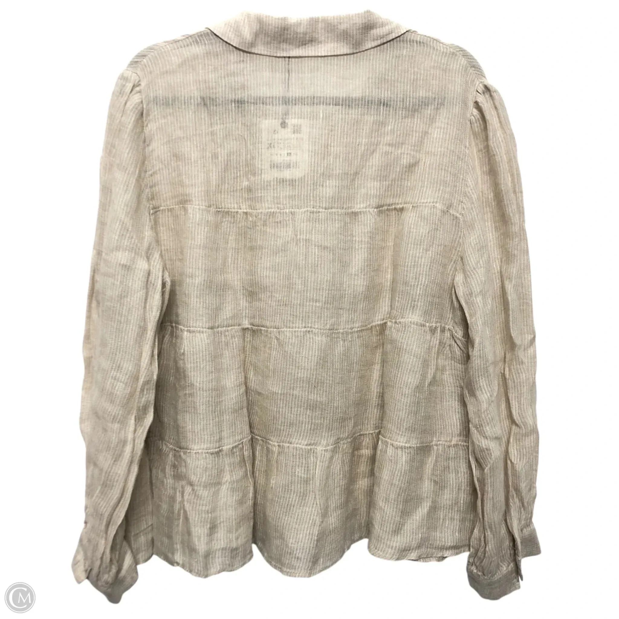 Top Long Sleeve By Zara In Beige, Size: Xl
