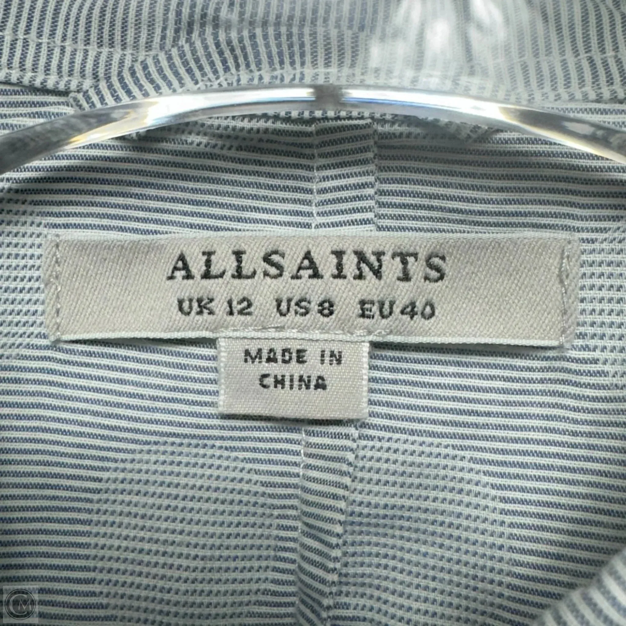Top Long Sleeve Designer By All Saints In Ombre Print, Size: 8